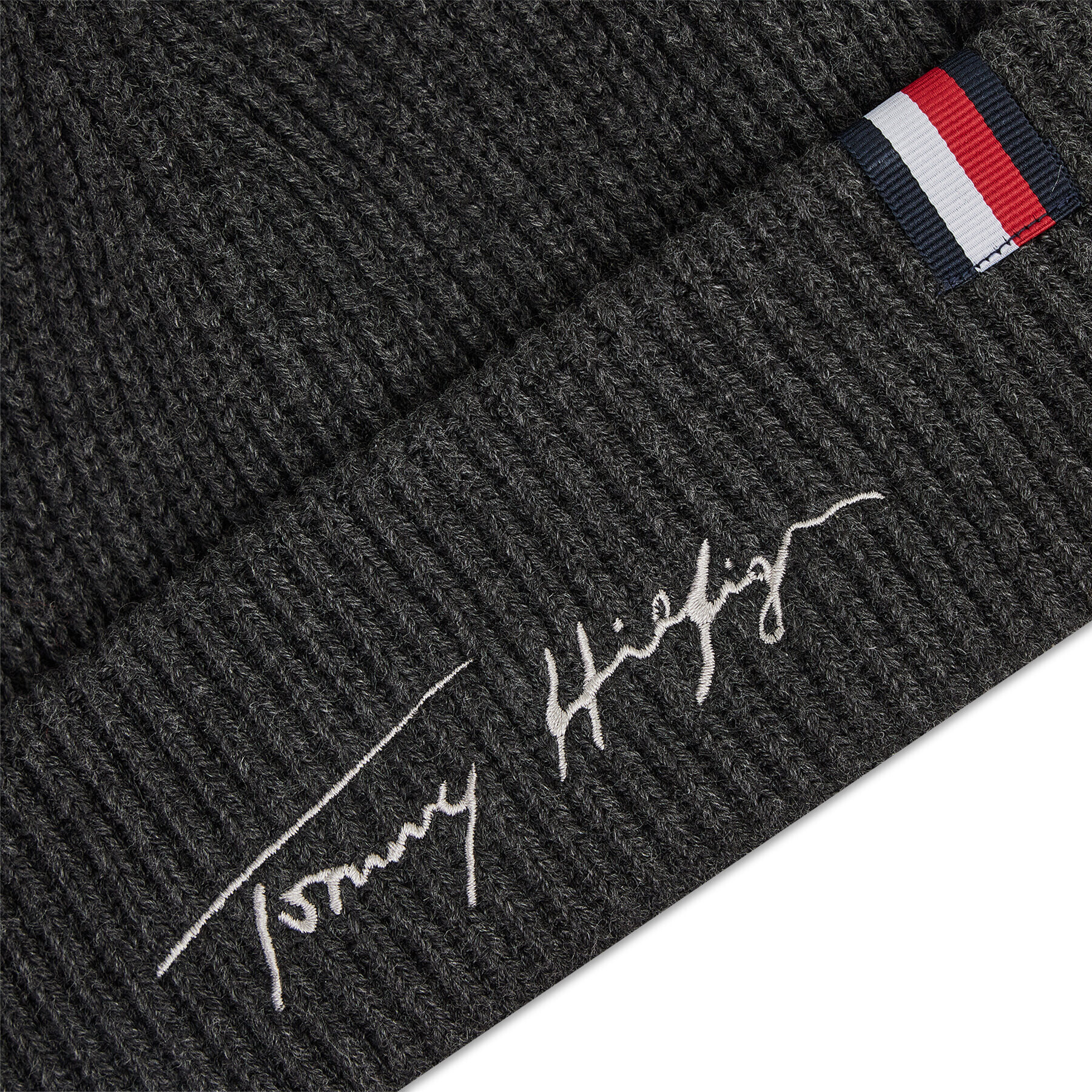 Tommy Hilfiger Čiapka Th Signature Beanie AM0AM07869 Sivá - Pepit.sk