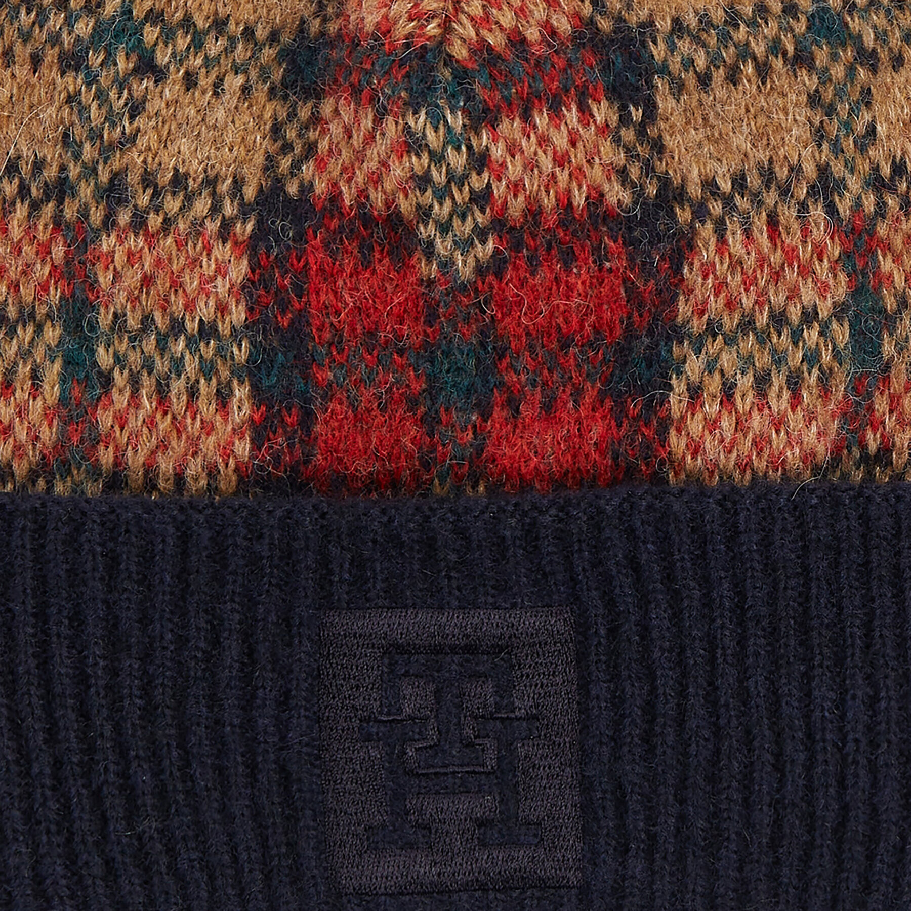 Tommy Hilfiger Čiapka Tommy Check Beanie AW0AW15315 Tmavomodrá - Pepit.sk