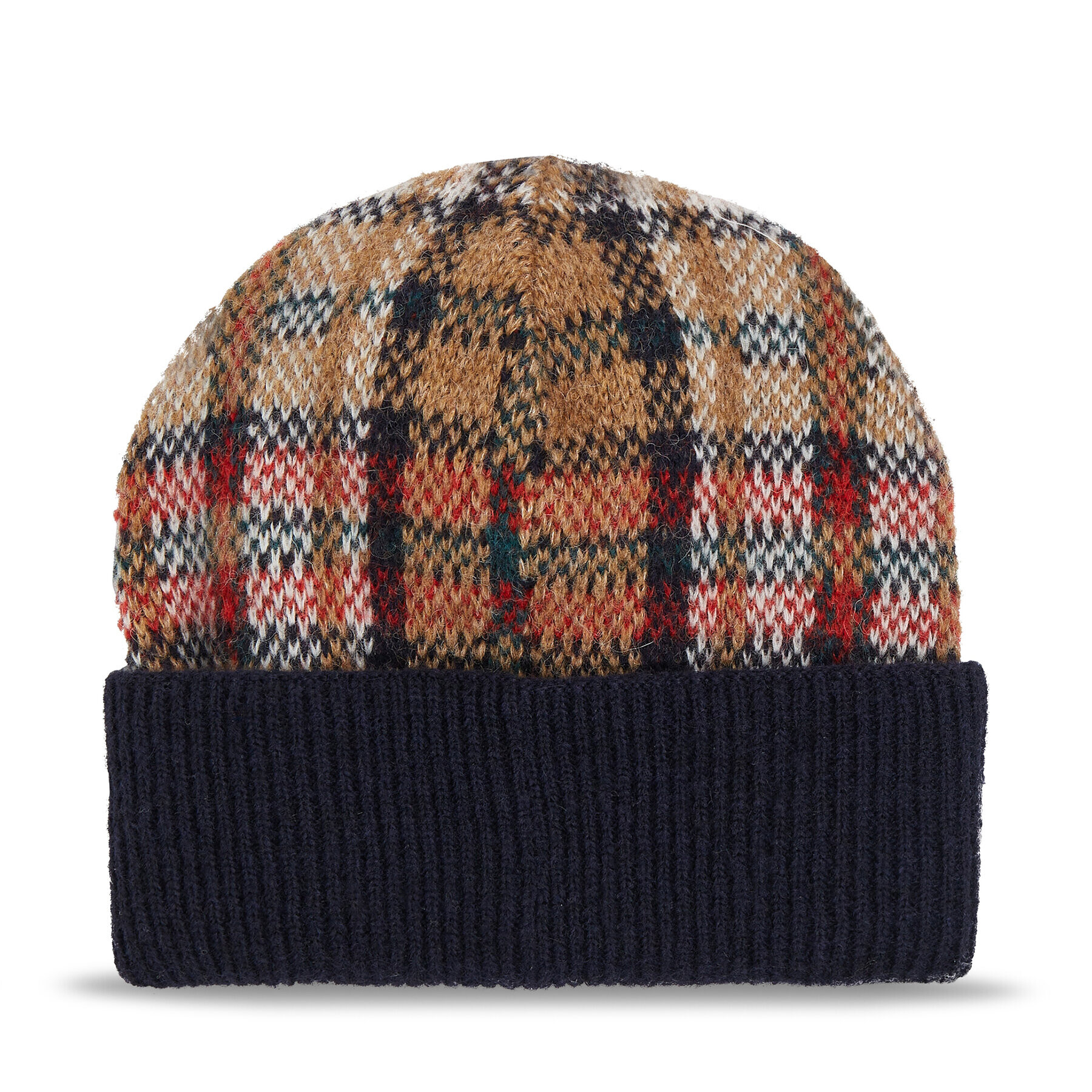 Tommy Hilfiger Čiapka Tommy Check Beanie AW0AW15315 Tmavomodrá - Pepit.sk