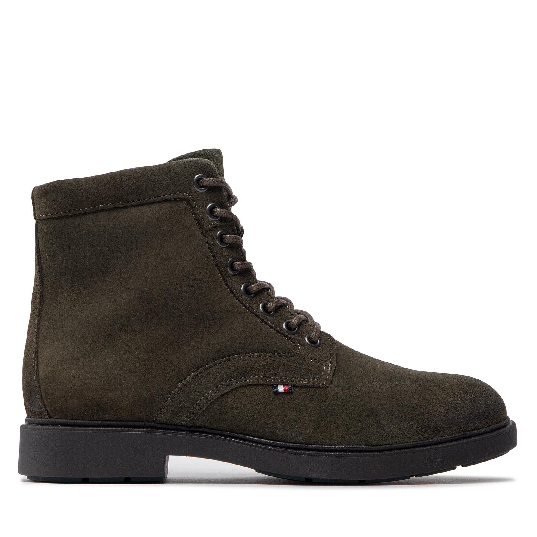 Tommy Hilfiger Čižmy Elevated Rounded Suede Lace Boot FM0FM04185 Zelená - Pepit.sk