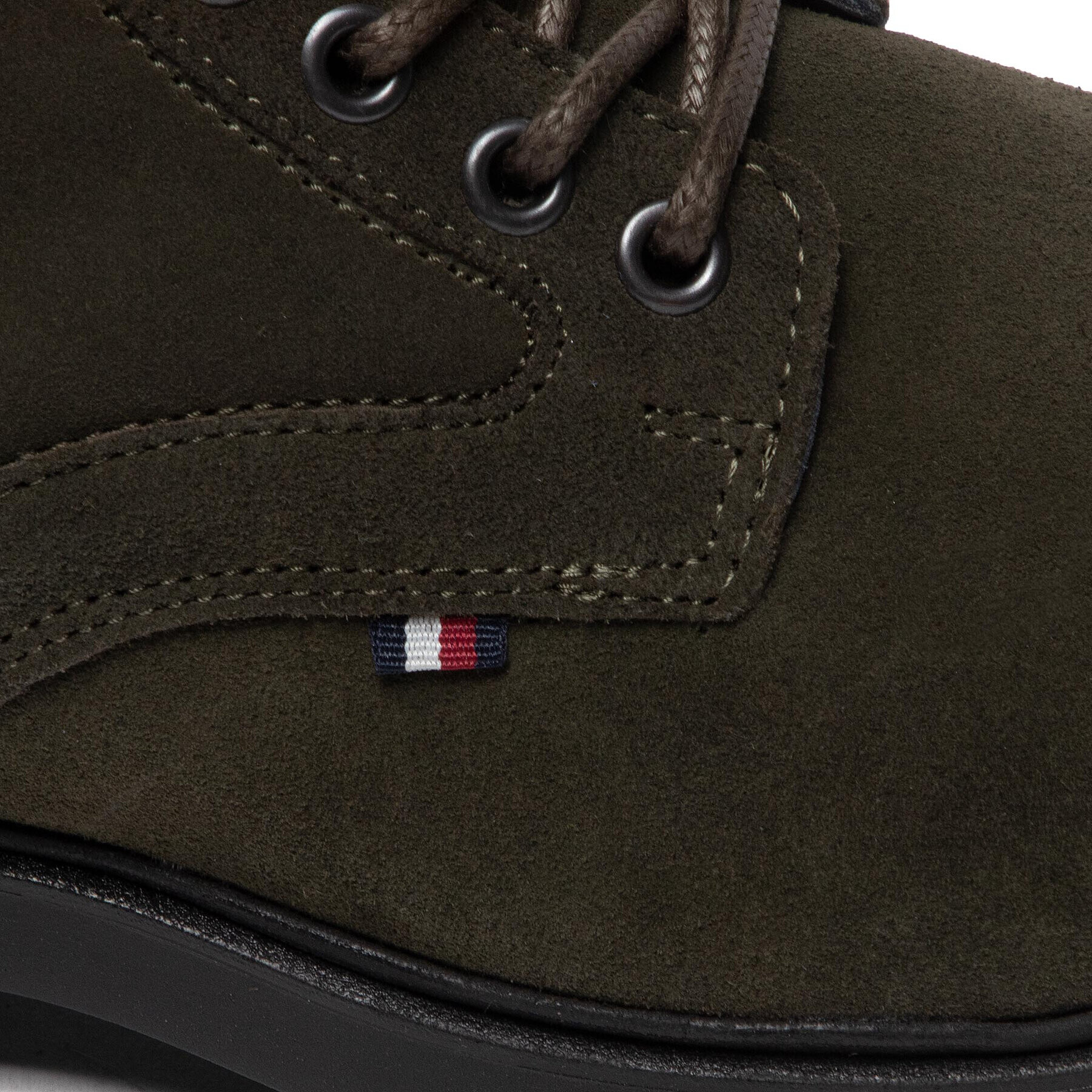 Tommy Hilfiger Čižmy Elevated Rounded Suede Lace Boot FM0FM04185 Zelená - Pepit.sk