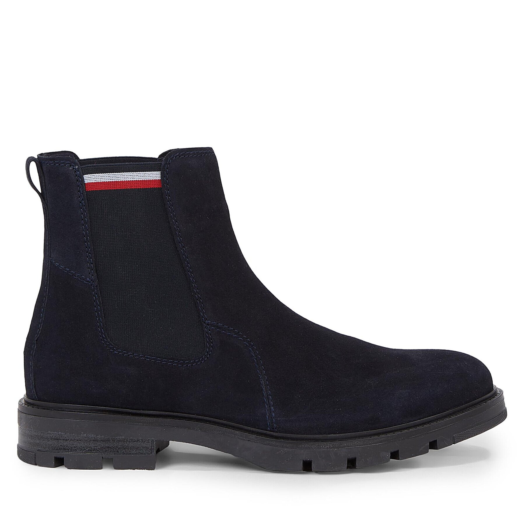 Tommy Hilfiger Členková obuv s elastickým prvkom Corpoarte Hilfiger Suede Chelsea FM0FM04803 Modrá - Pepit.sk