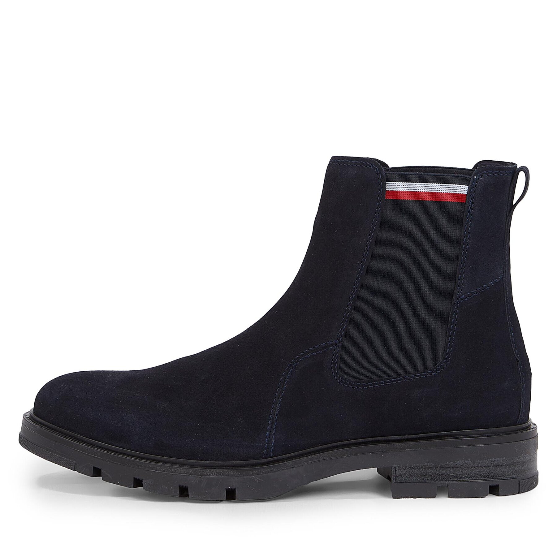 Tommy Hilfiger Členková obuv s elastickým prvkom Corpoarte Hilfiger Suede Chelsea FM0FM04803 Modrá - Pepit.sk