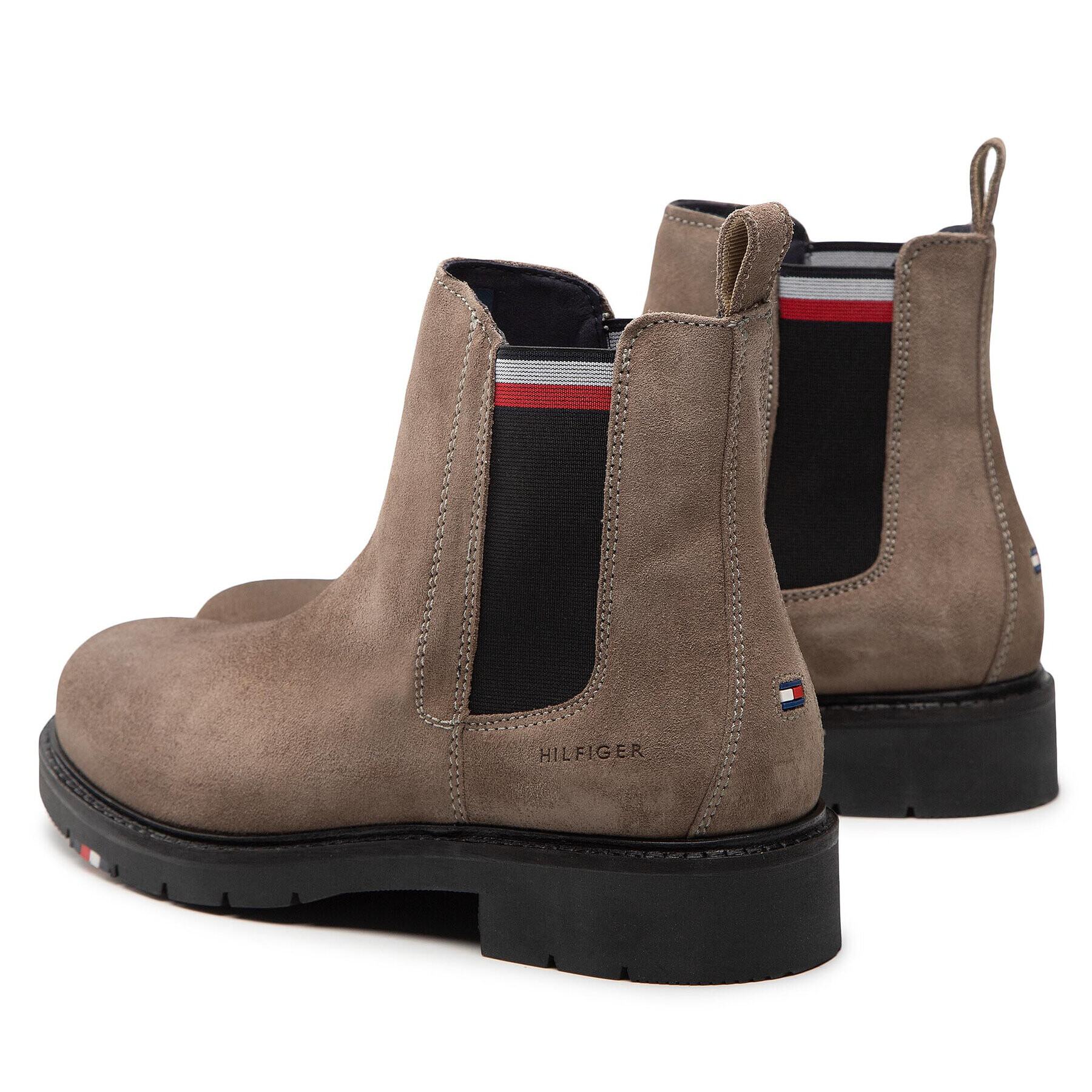 Tommy Hilfiger Členková obuv s elastickým prvkom Rwb Hilfiger Suede Chelsea FM0FM04202 Hnedá - Pepit.sk