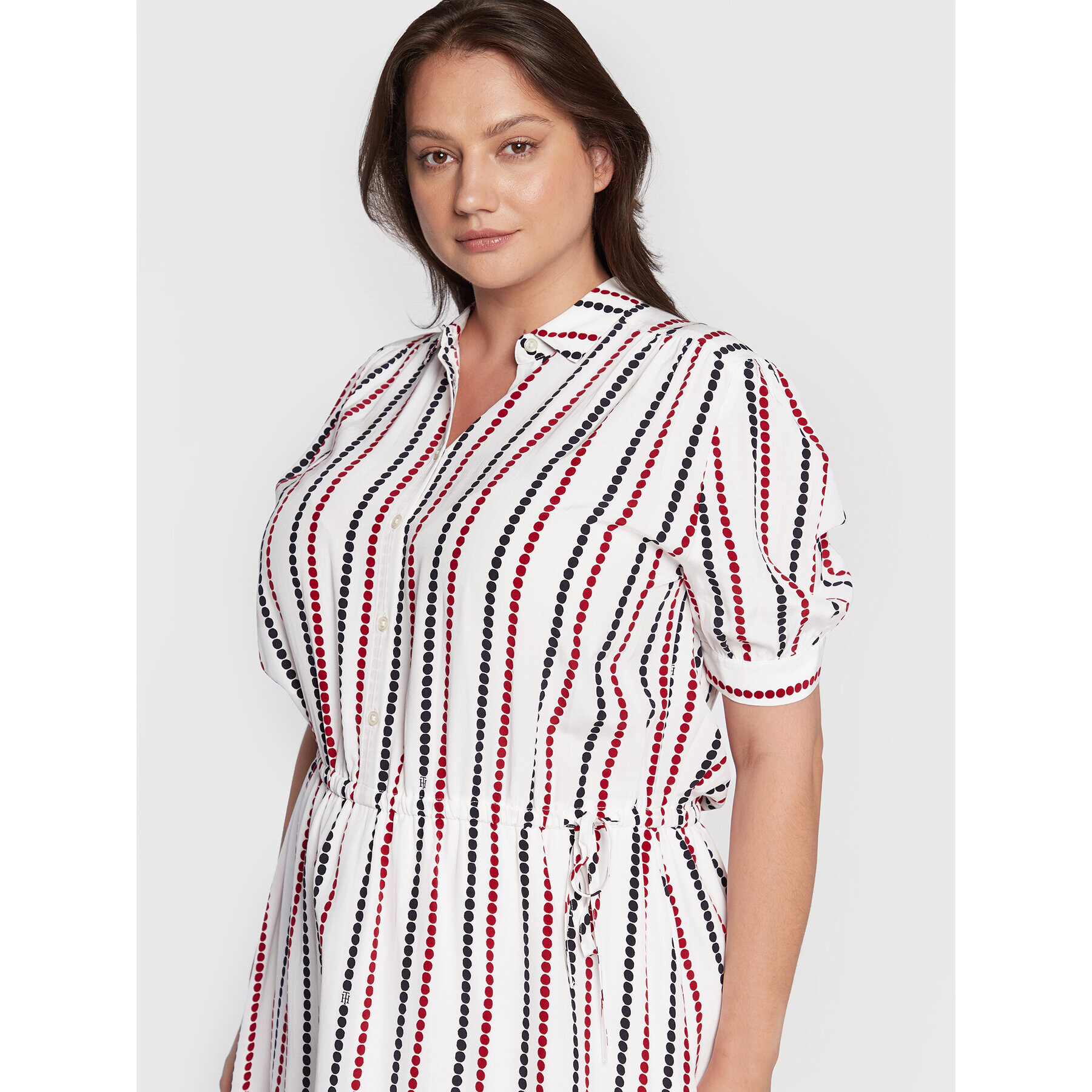 Tommy Hilfiger Curve Každodenné šaty WW0WW35373 Biela Relaxed Fit - Pepit.sk