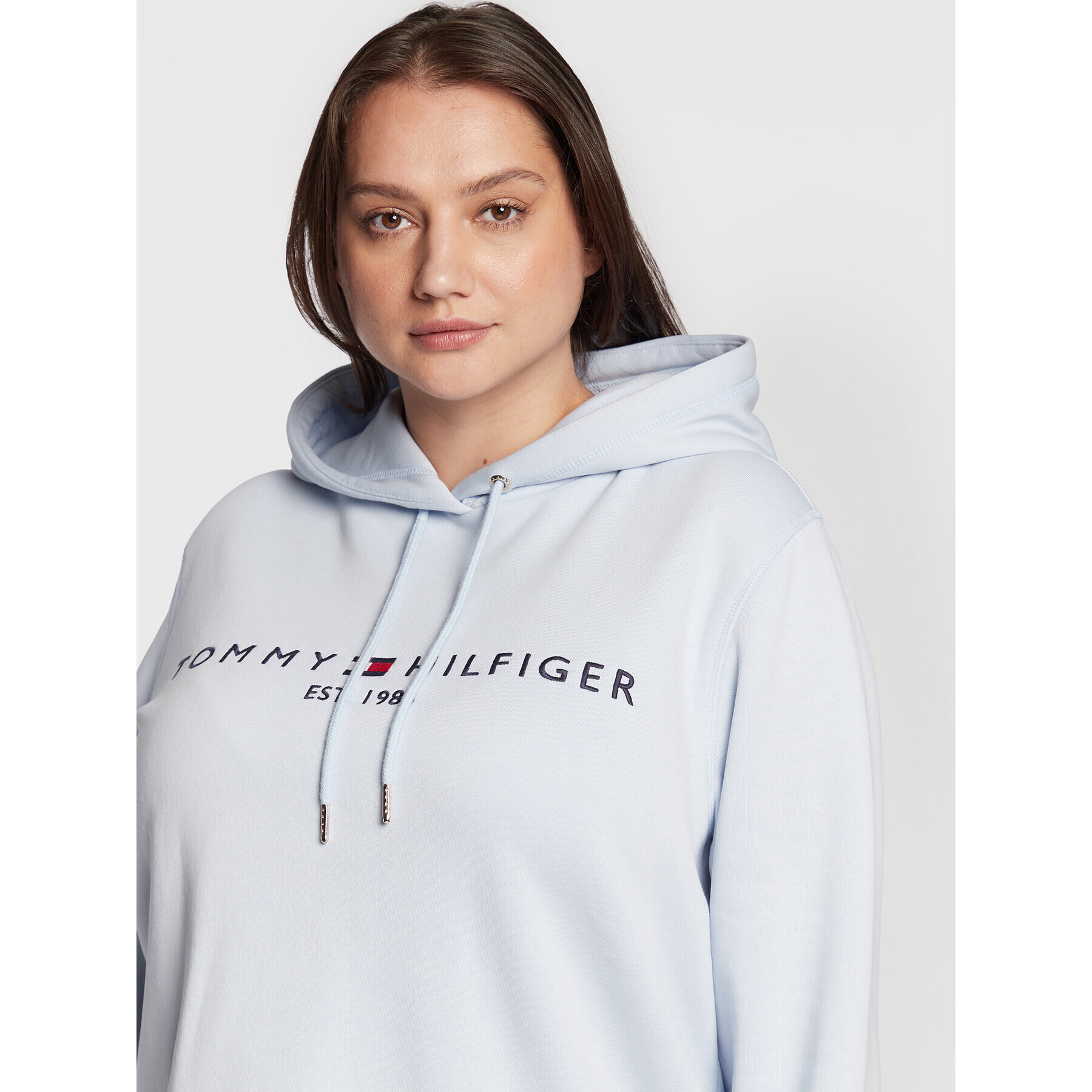 Tommy Hilfiger Curve Mikina Essential WW0WW29155 Modrá Regular Fit - Pepit.sk