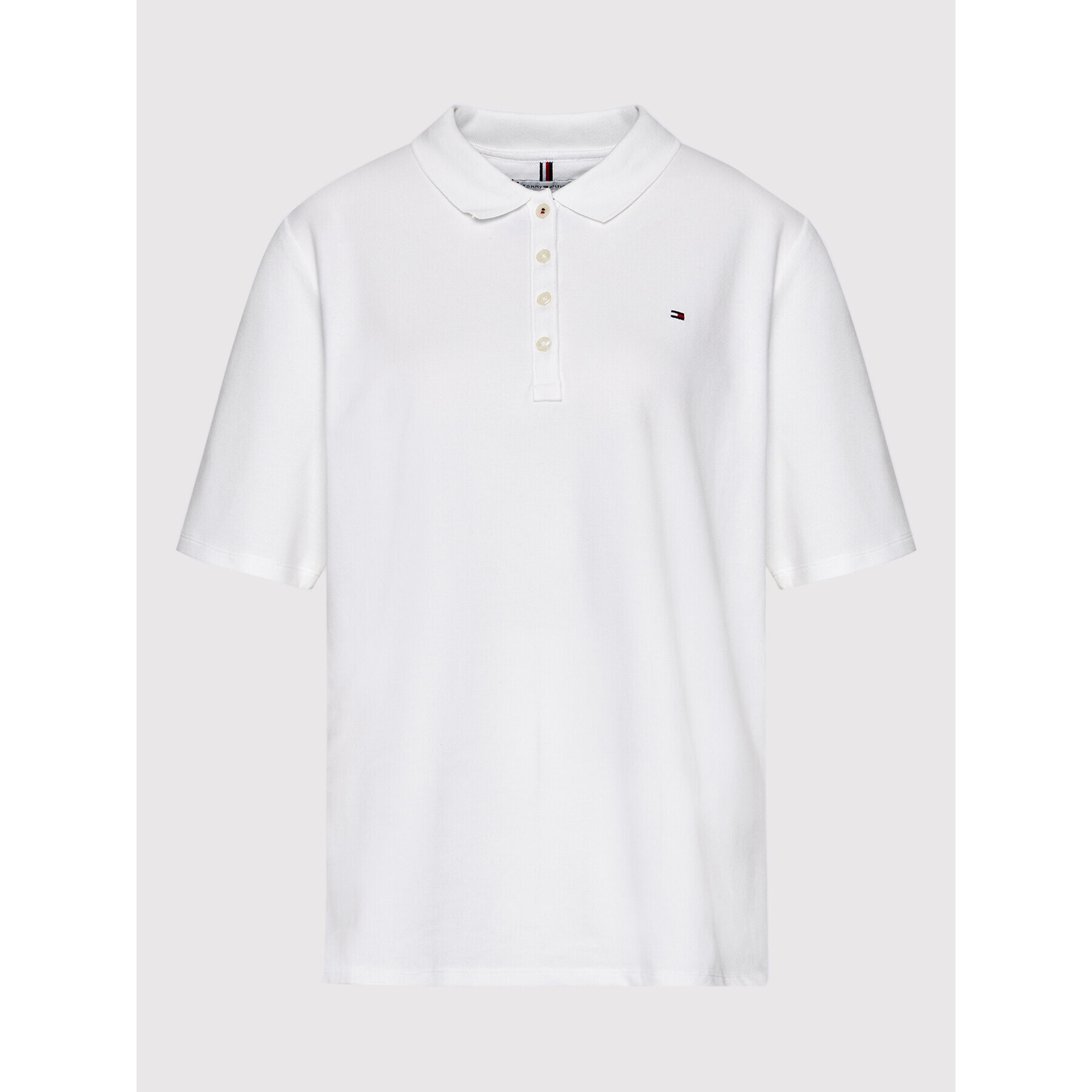 Tommy Hilfiger Curve Polokošeľa Essential WW0WW28555 Biela Regular Fit - Pepit.sk