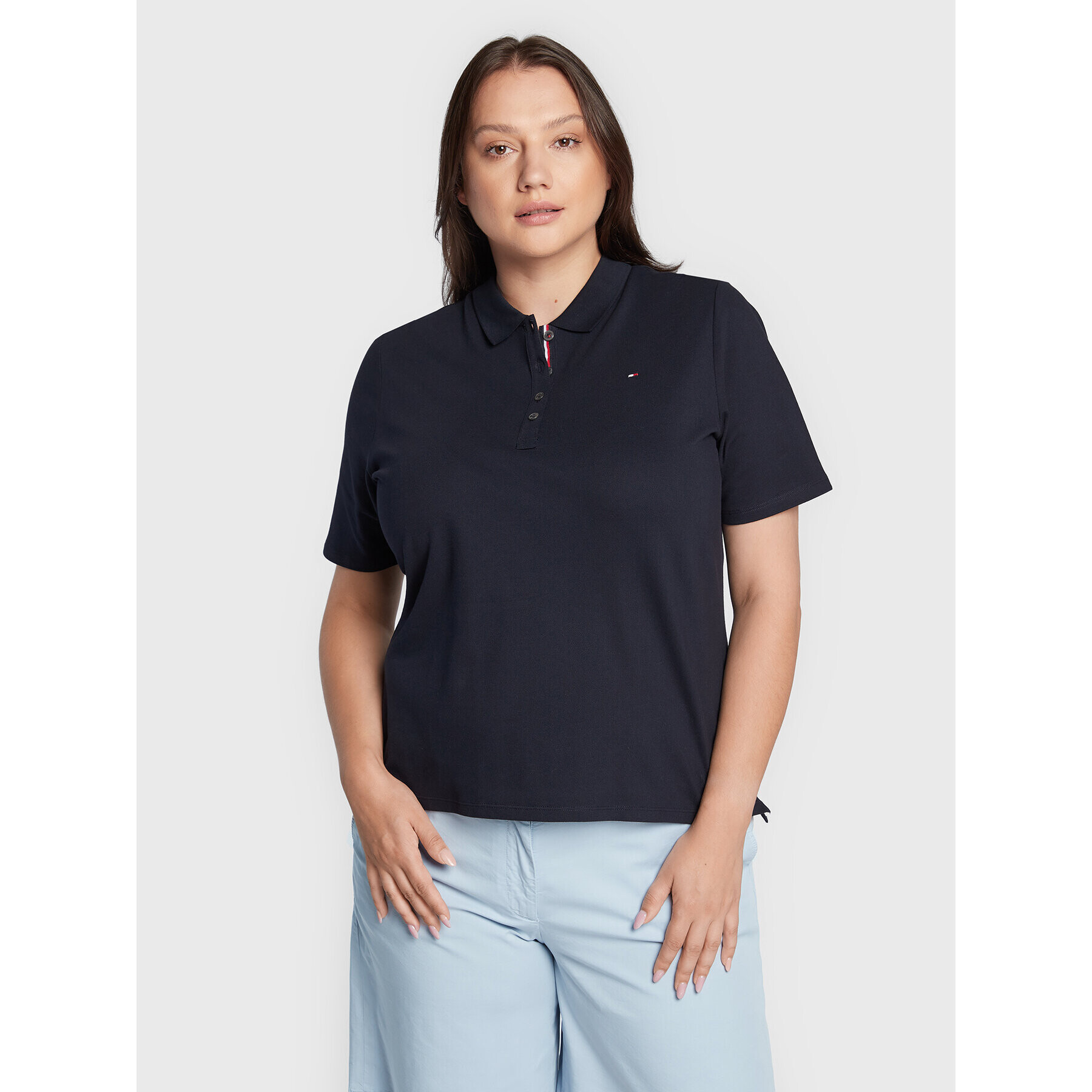 Tommy Hilfiger Curve Polokošeľa Essential WW0WW28555 Tmavomodrá Regular Fit - Pepit.sk