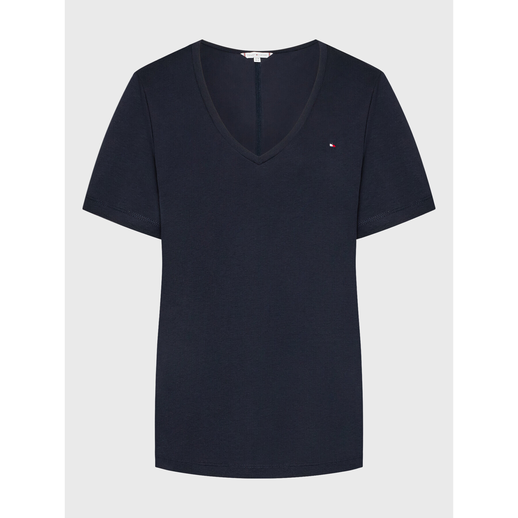 Tommy Hilfiger Curve Tričko Crv Solid WW0WW37527 Tmavomodrá Slim Fit - Pepit.sk