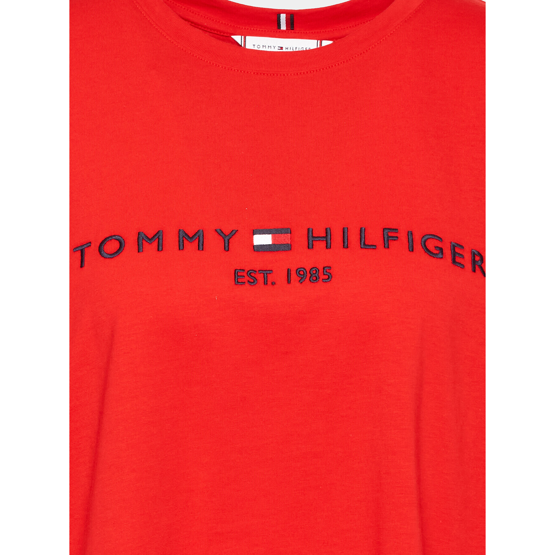 Tommy Hilfiger Curve Tričko WW0WW29738 Červená Regular Fit - Pepit.sk