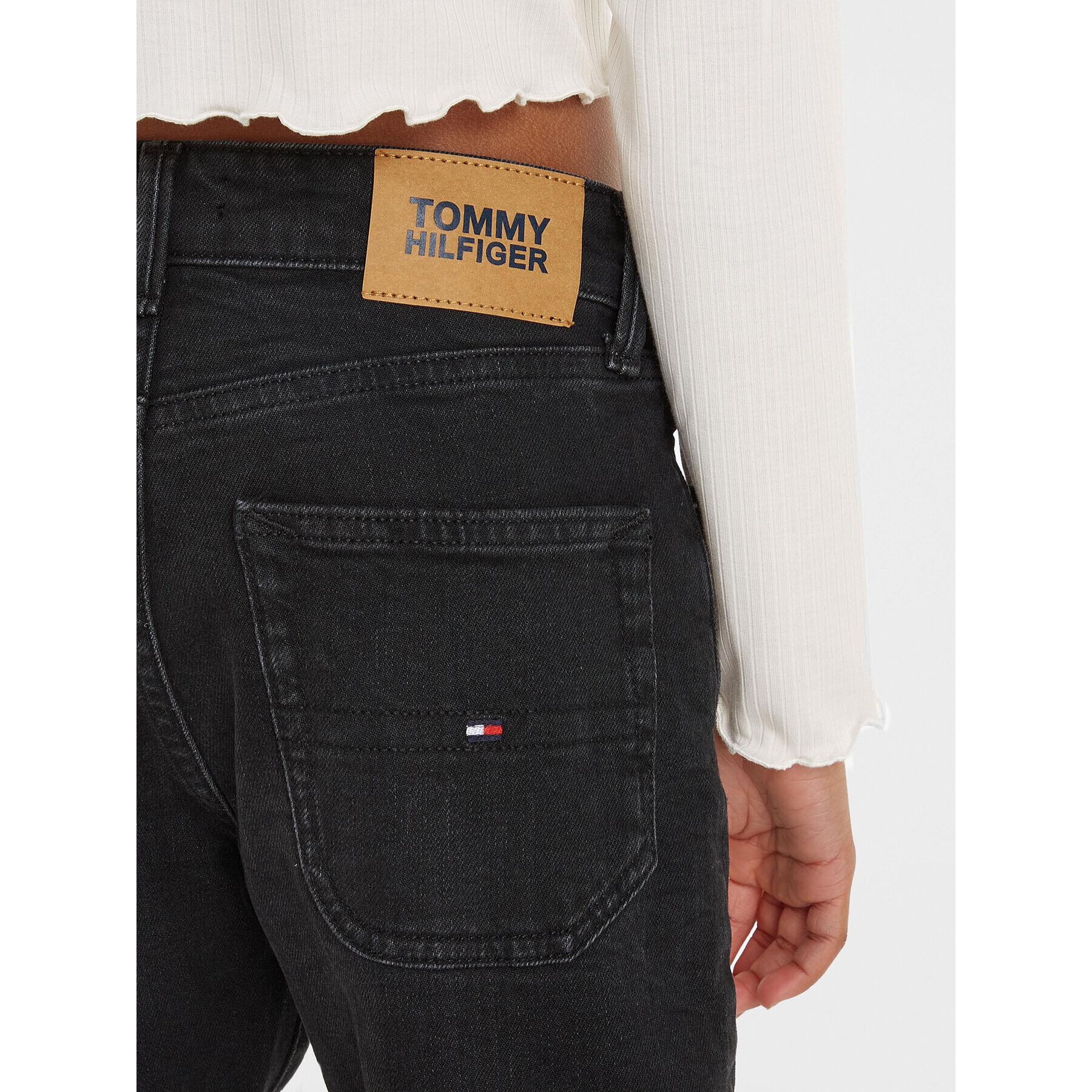 Tommy Hilfiger Džínsy KB0KB08274 D Čierna Straight Fit - Pepit.sk