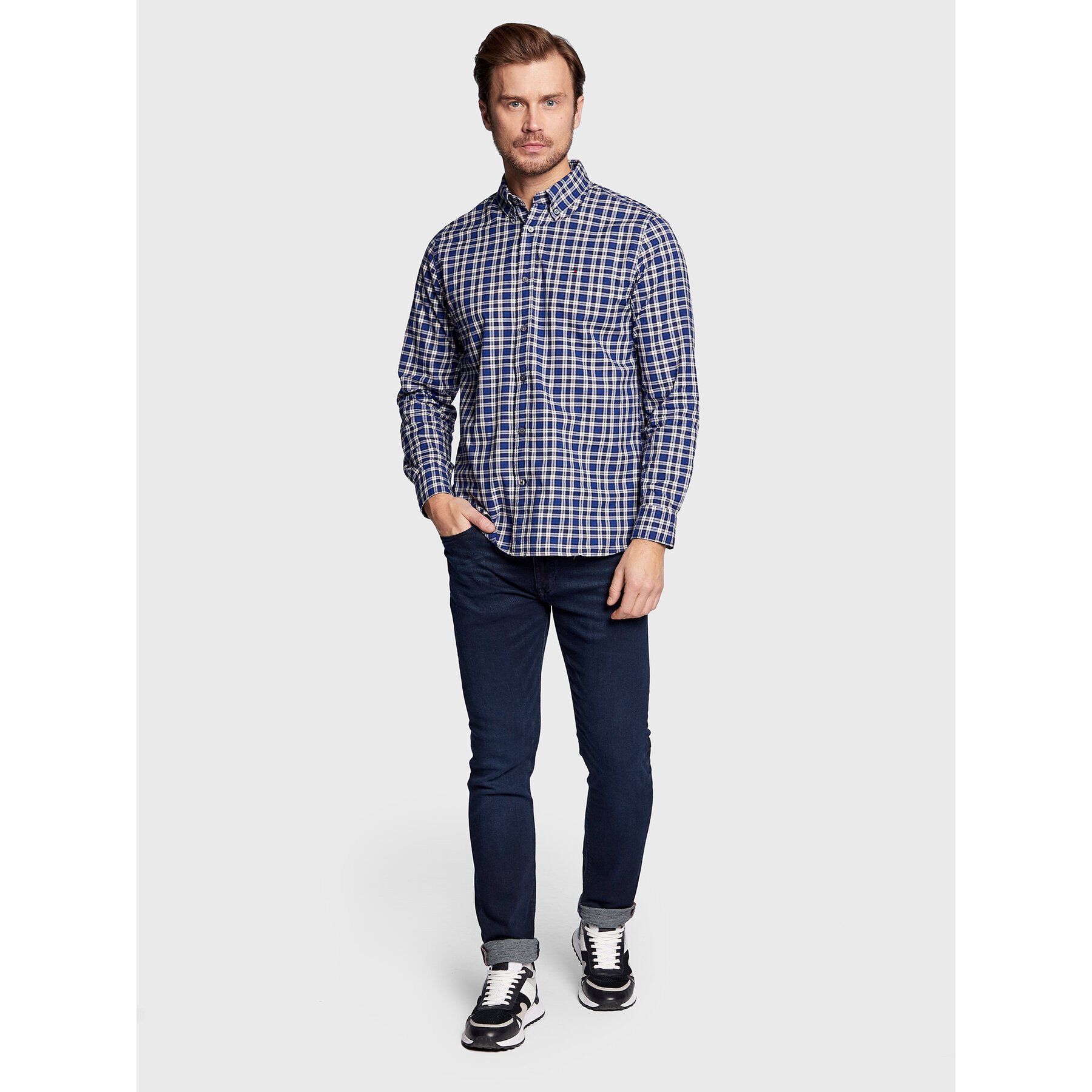 Tommy Hilfiger Džínsy MW0MW29620 Tmavomodrá Slim Fit - Pepit.sk