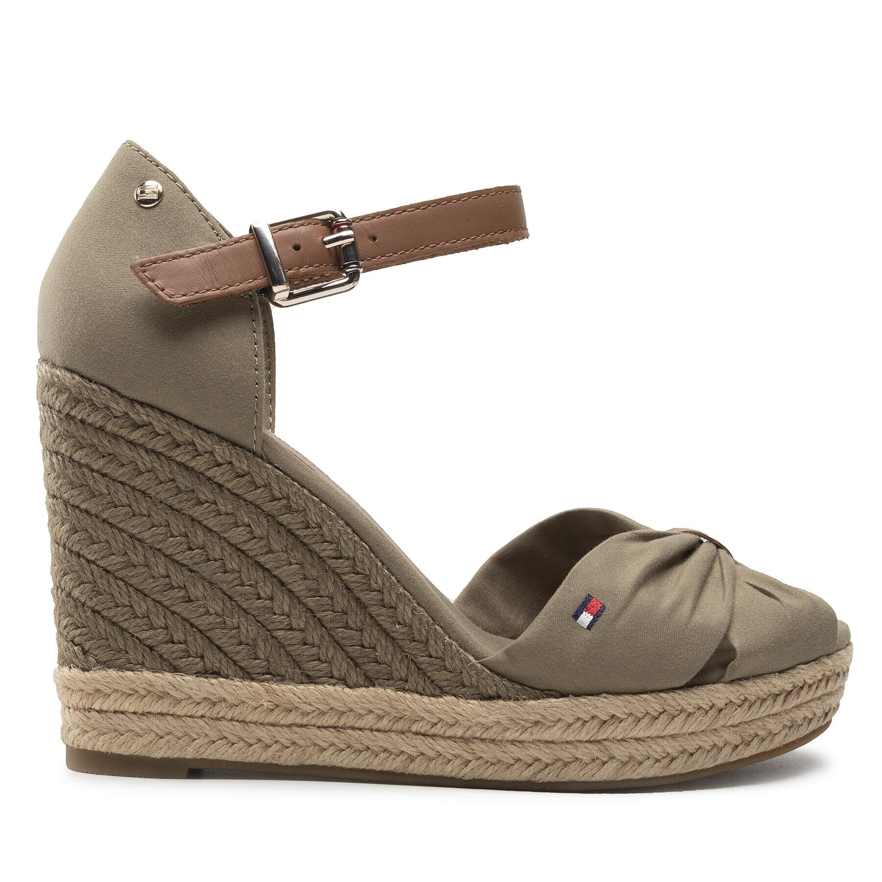 Tommy Hilfiger Espadrilky Basic Open Toe High Wedge FW0FW04784 Zelená - Pepit.sk