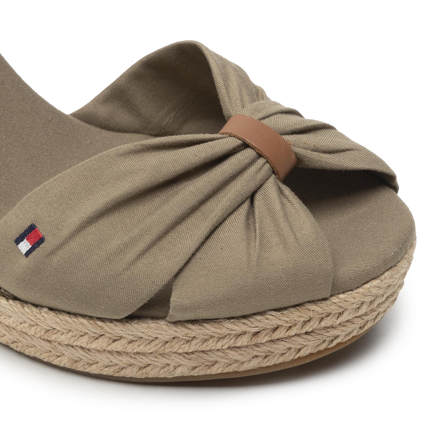 Tommy Hilfiger Espadrilky Basic Open Toe High Wedge FW0FW04784 Zelená - Pepit.sk