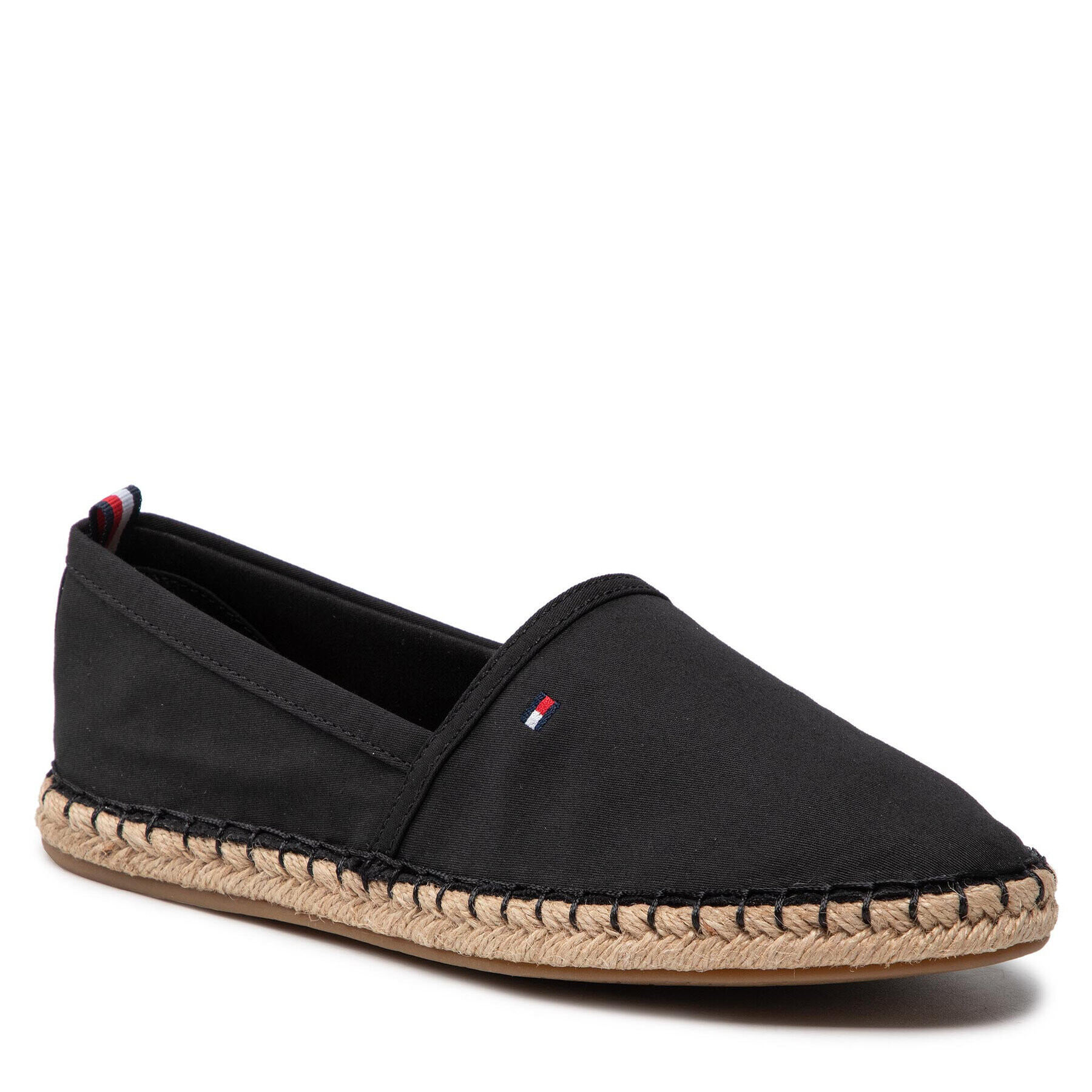 Tommy Hilfiger Espadrilky Basic Tommy Flat Espadrille FW0FW06497 Čierna - Pepit.sk