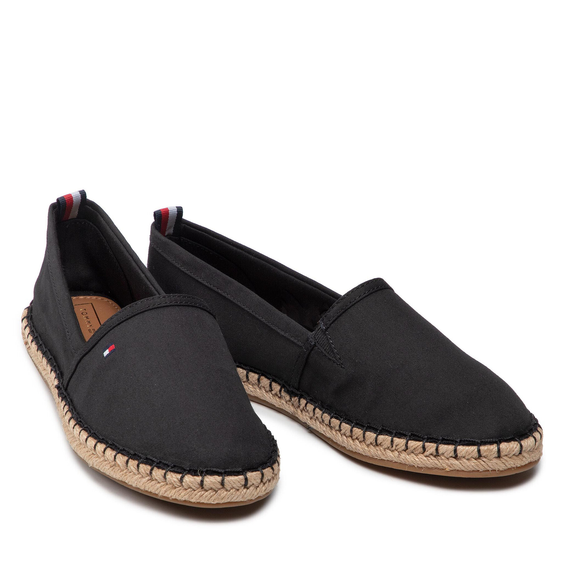 Tommy Hilfiger Espadrilky Basic Tommy Flat Espadrille FW0FW06497 Čierna - Pepit.sk