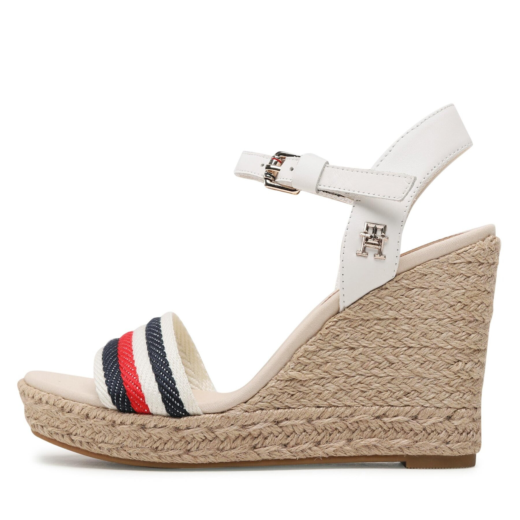 Tommy Hilfiger Espadrilky Corporate Wedge FW0FW07086 Biela - Pepit.sk