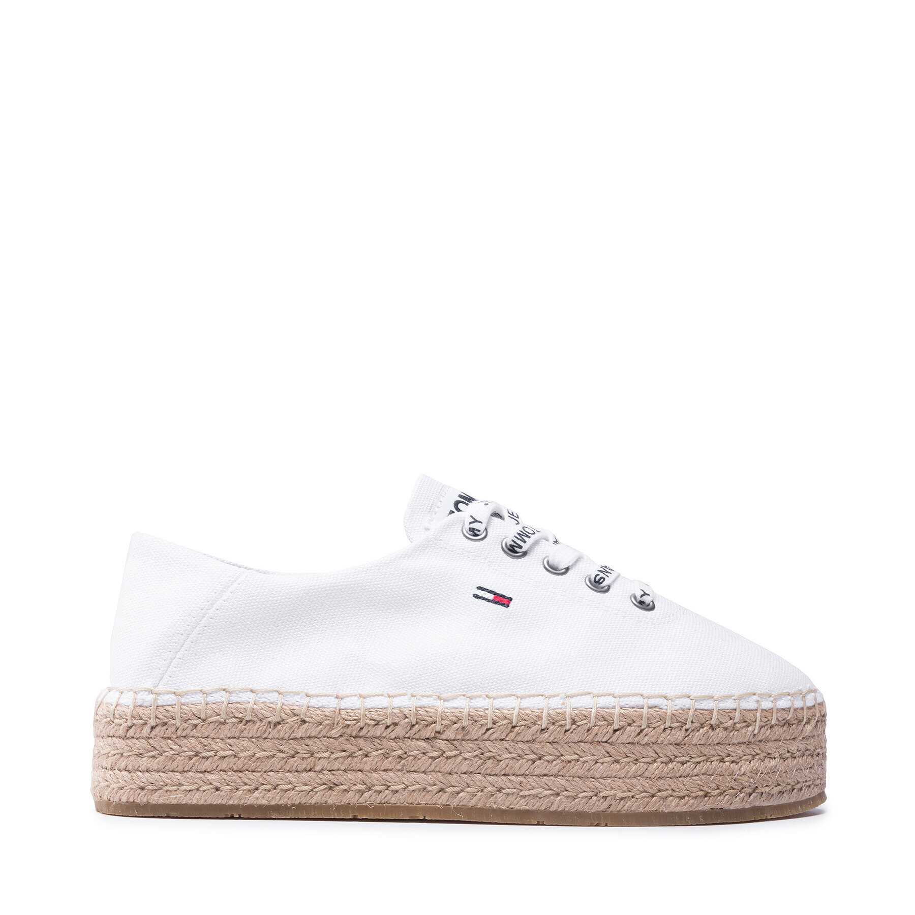 Tommy Hilfiger Espadrilky Essential Flatform Espadrille EN0EN01434 Biela - Pepit.sk