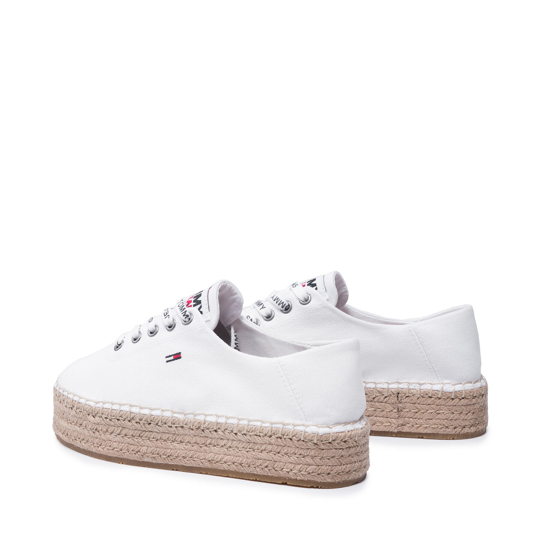 Tommy Hilfiger Espadrilky Essential Flatform Espadrille EN0EN01434 Biela - Pepit.sk