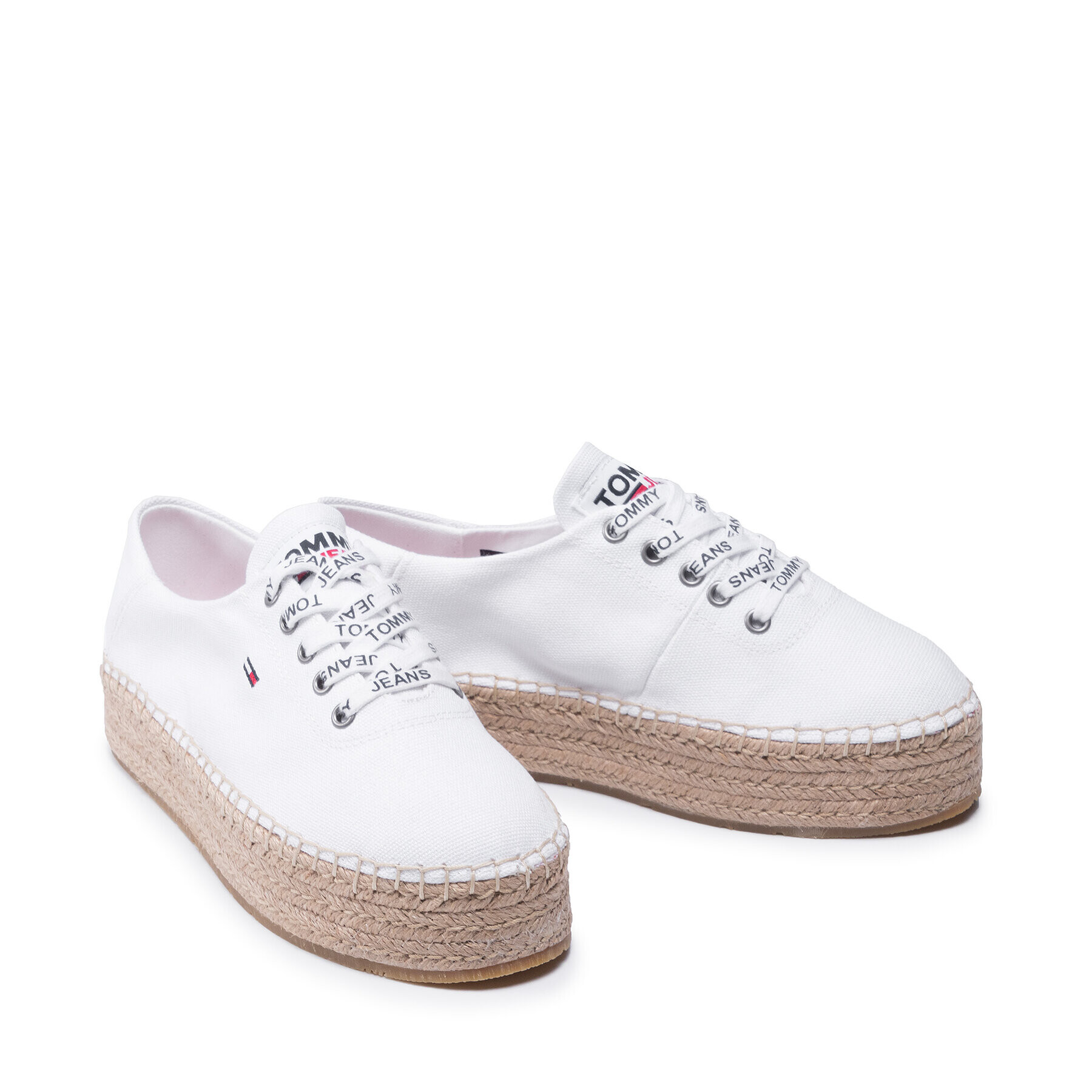 Tommy Hilfiger Espadrilky Essential Flatform Espadrille EN0EN01434 Biela - Pepit.sk