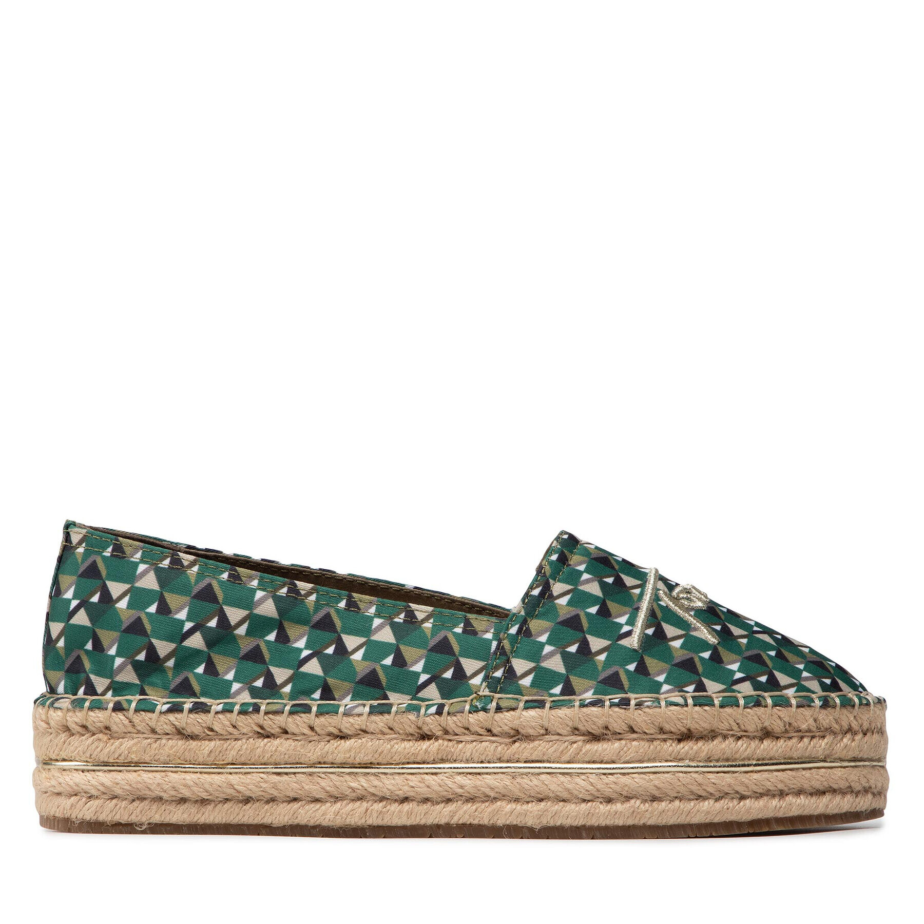 Tommy Hilfiger Espadrilky Geo Print EspadrilleFW0FW06354 Zelená - Pepit.sk