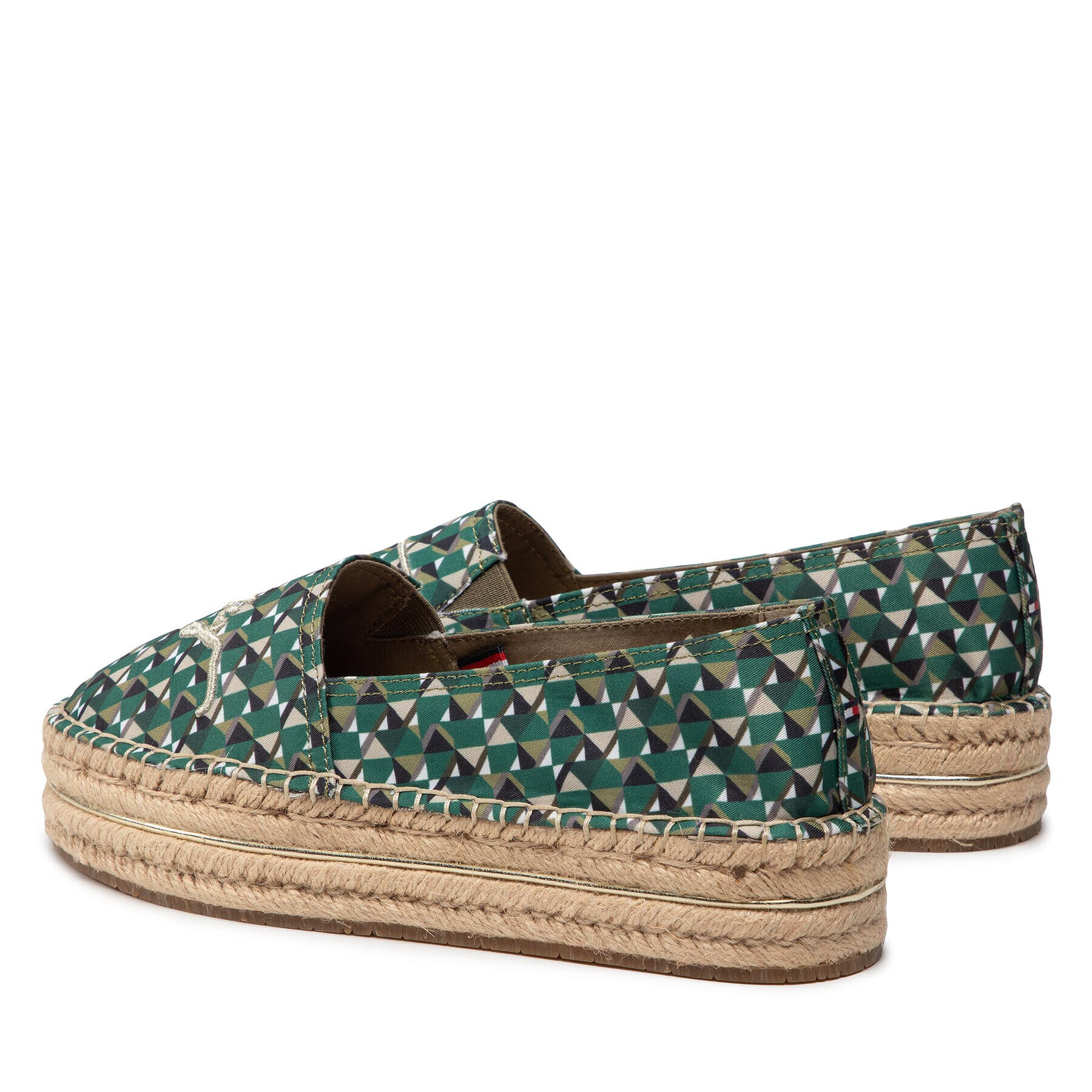 Tommy Hilfiger Espadrilky Geo Print EspadrilleFW0FW06354 Zelená - Pepit.sk