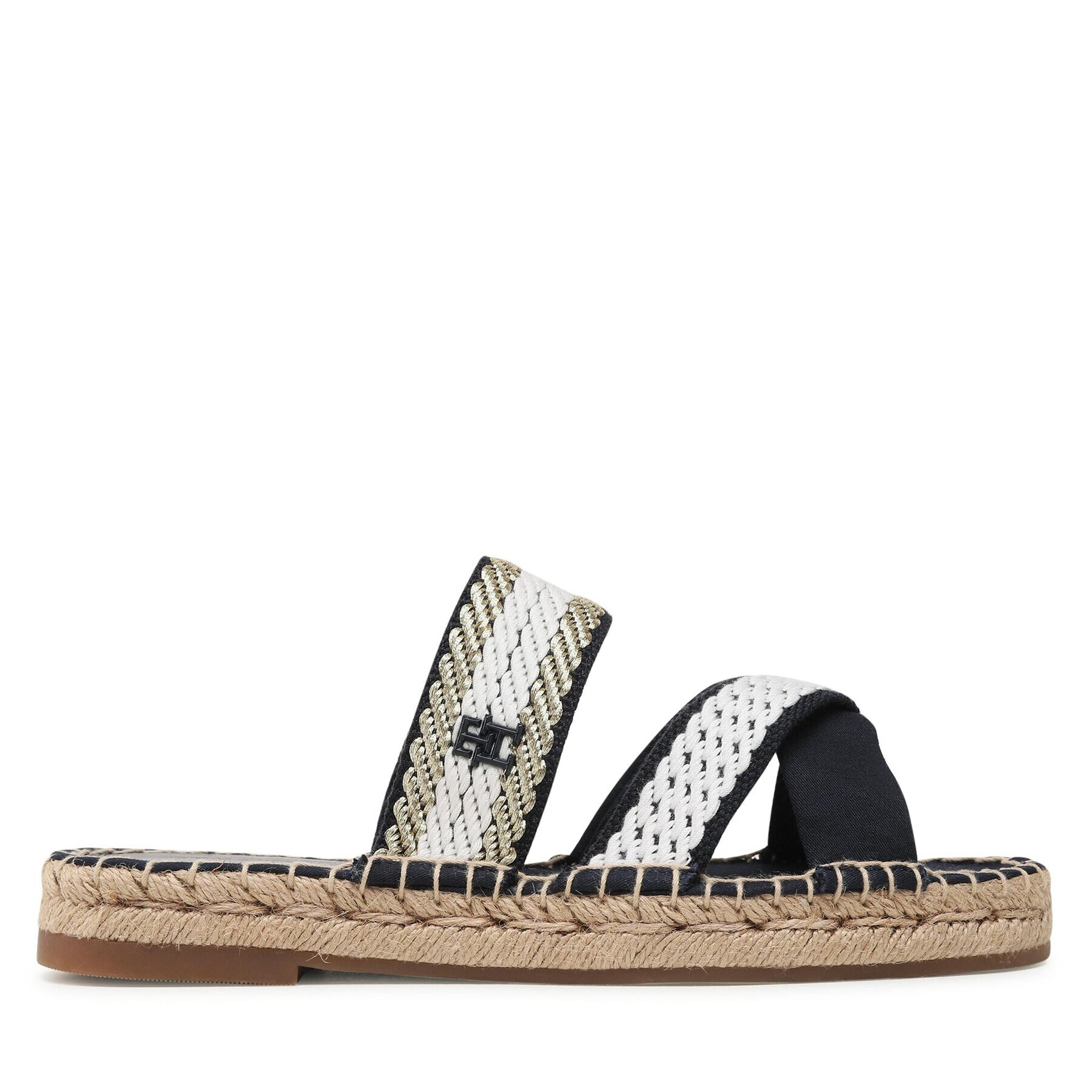 Tommy Hilfiger Espadrilky Golden Webbing Sandal FW0FW07096 Tmavomodrá - Pepit.sk