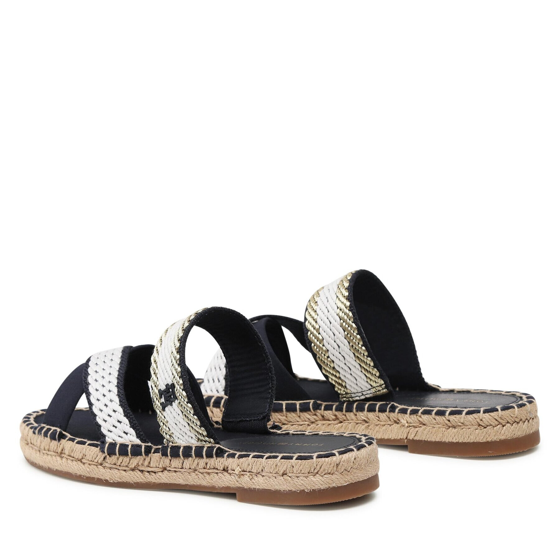 Tommy Hilfiger Espadrilky Golden Webbing Sandal FW0FW07096 Tmavomodrá - Pepit.sk