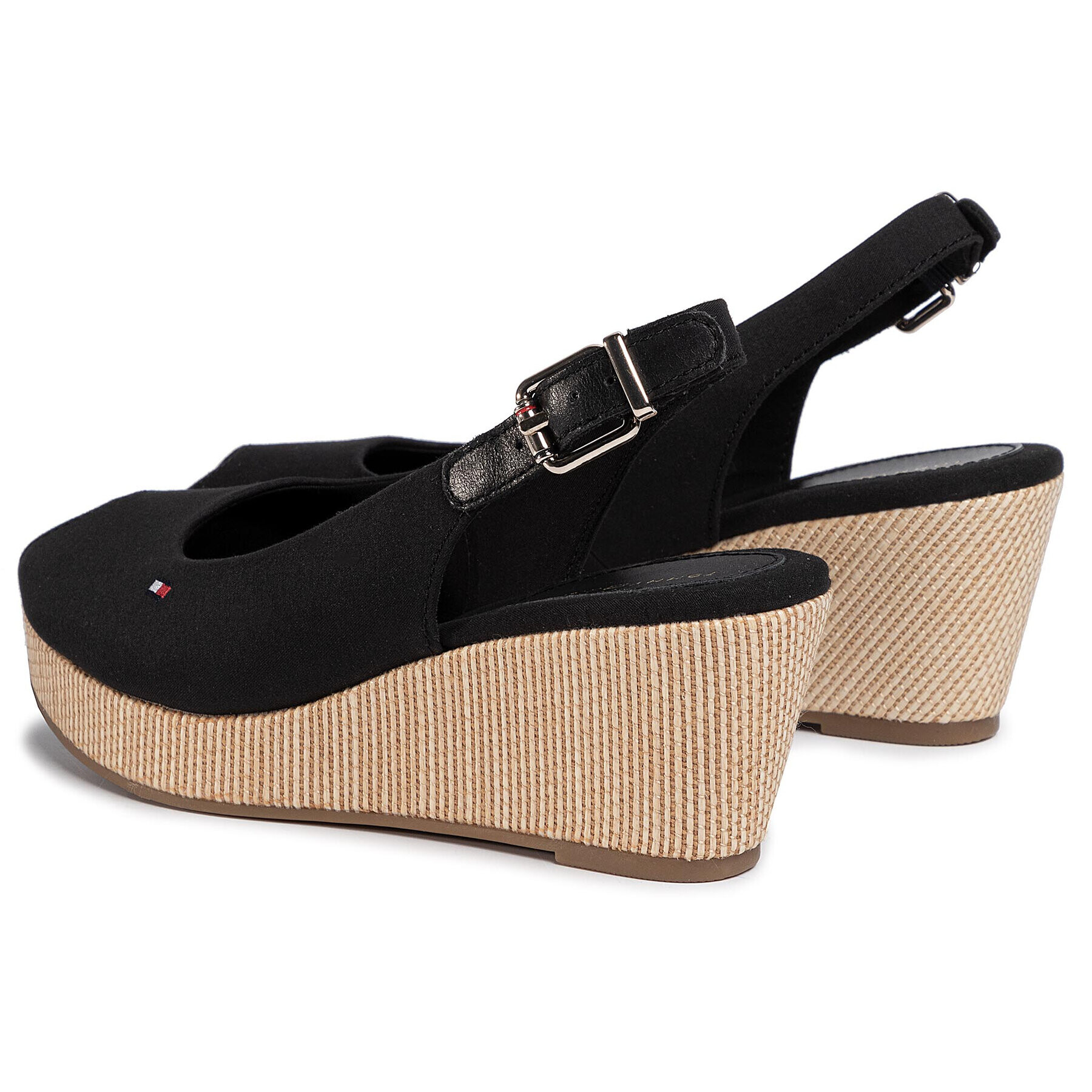 Tommy Hilfiger Espadrilky Iconic Elba Sling Back Wedge FW0FW04788 Čierna - Pepit.sk