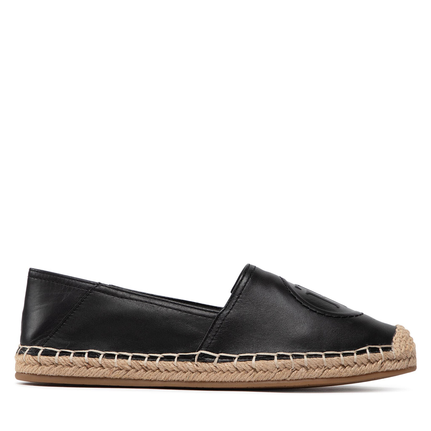 Tommy Hilfiger Espadrilky Logo Leather Espadrille FW0FW06168 Čierna - Pepit.sk