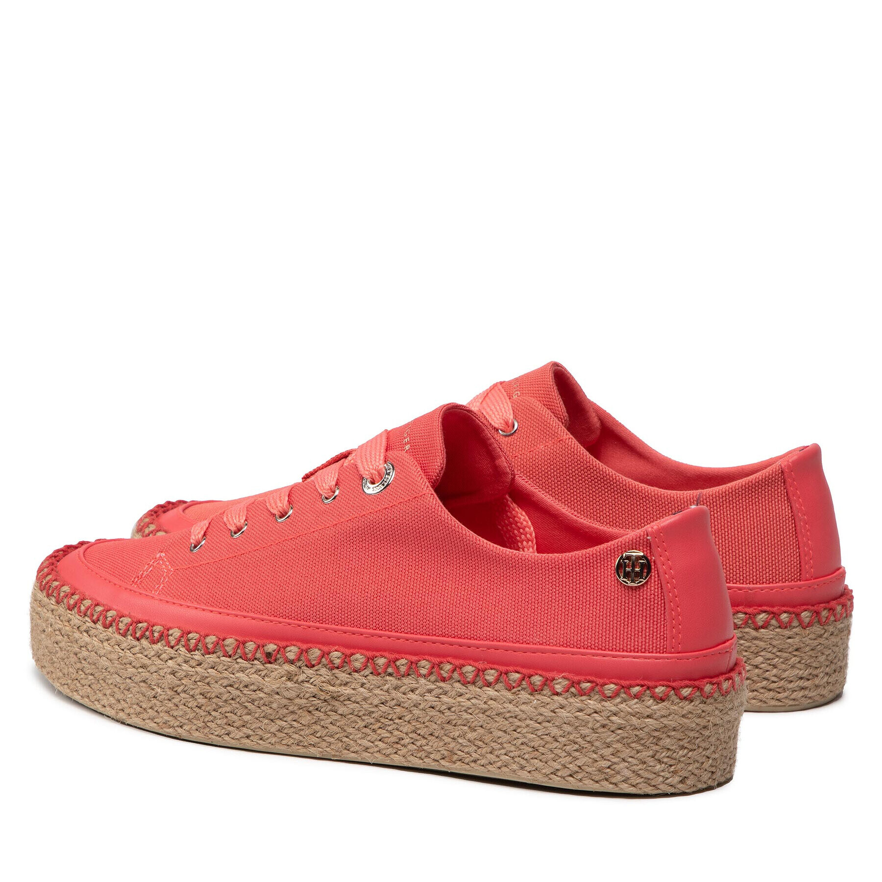 Tommy Hilfiger Espadrilky Rope Vulc Sneaker FW0FW06461 Červená - Pepit.sk