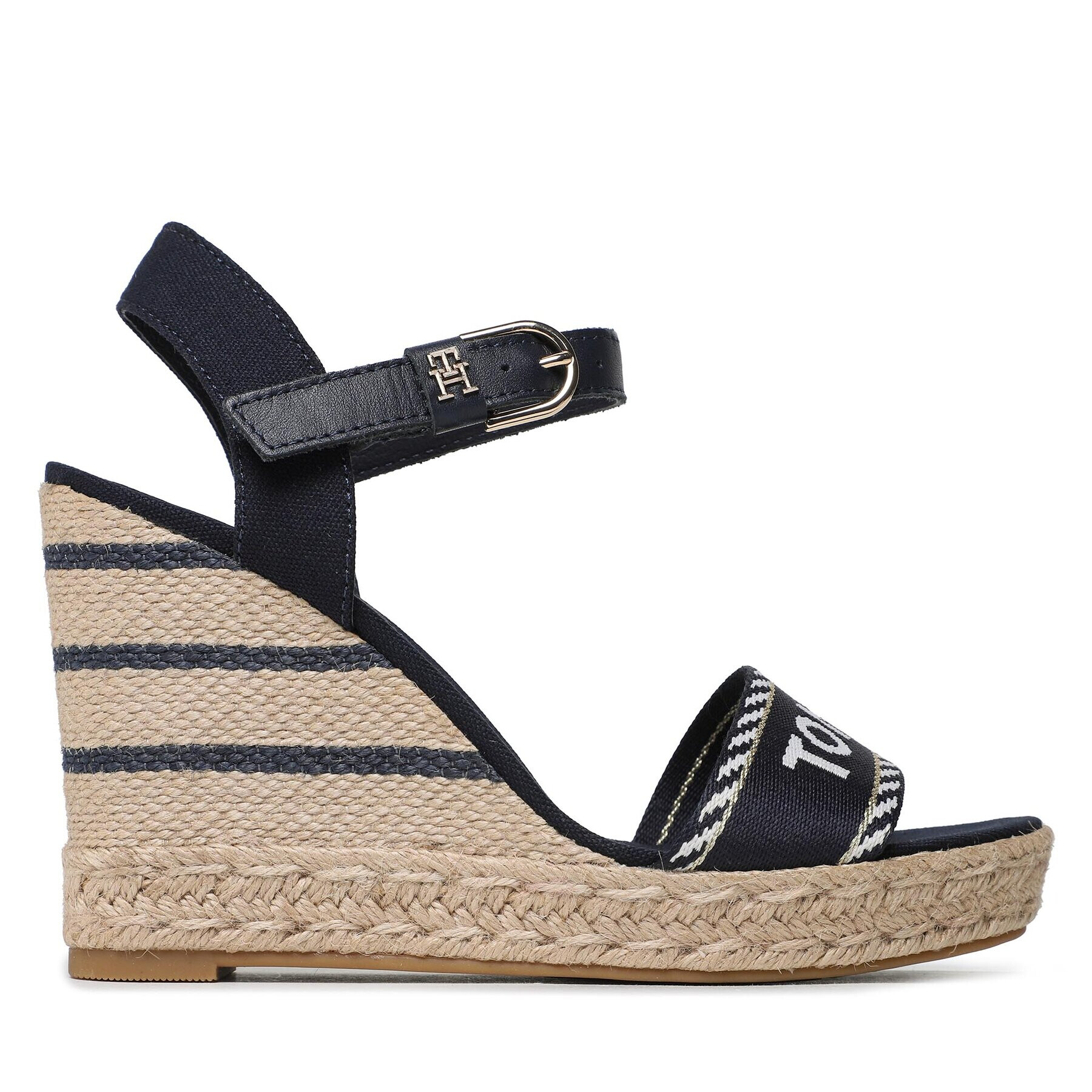 Tommy Hilfiger Espadrilky Seasonal Webbing Wedge FW0FW07088 Tmavomodrá - Pepit.sk