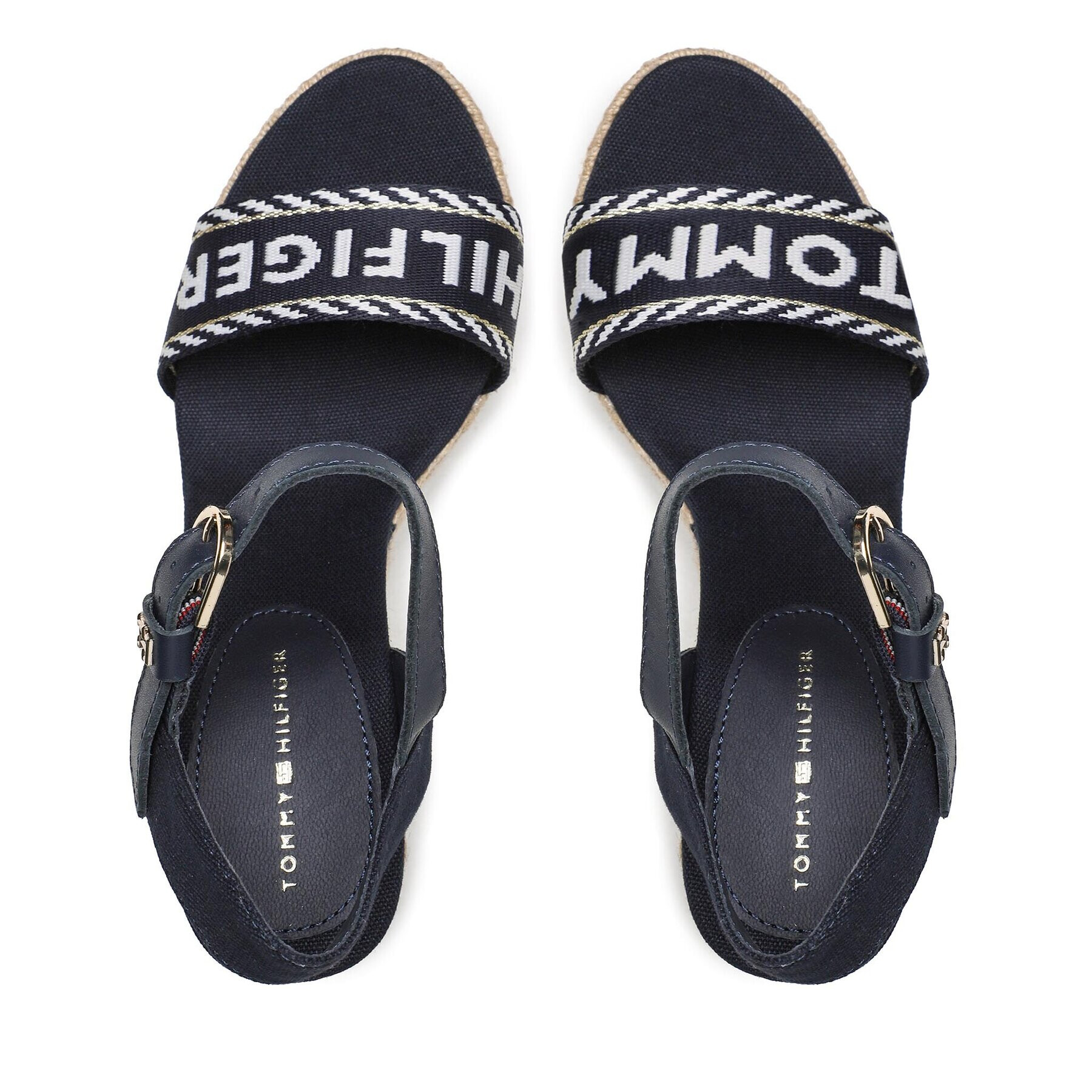 Tommy Hilfiger Espadrilky Seasonal Webbing Wedge FW0FW07088 Tmavomodrá - Pepit.sk