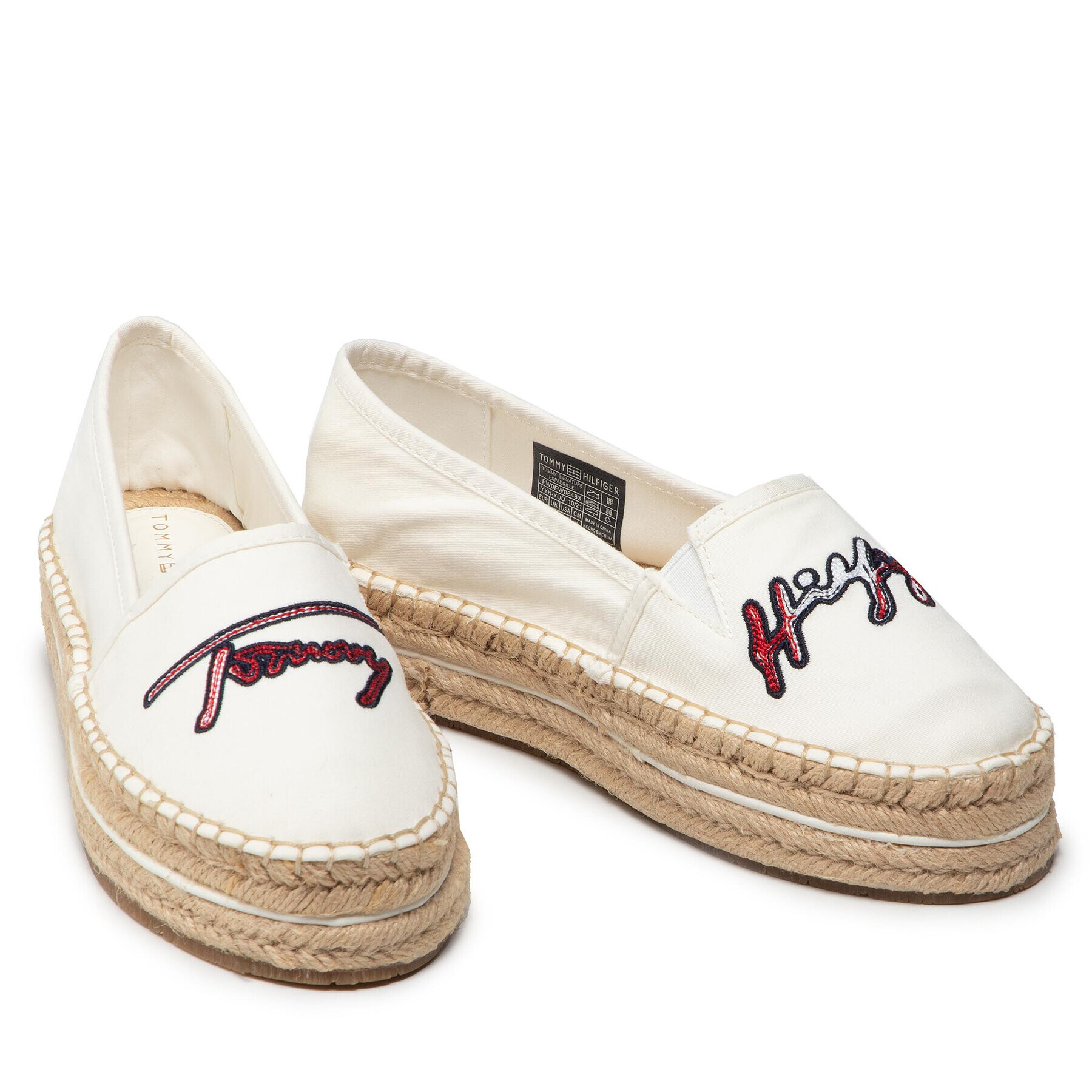 Tommy Hilfiger Espadrilky Signature Espadrille FW0FW06483 Béžová - Pepit.sk