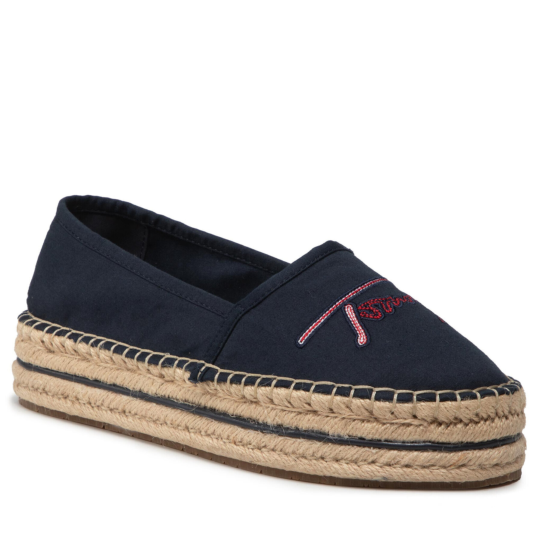 Tommy Hilfiger Espadrilky Signature Espadrille FW0FW06483 Tmavomodrá - Pepit.sk