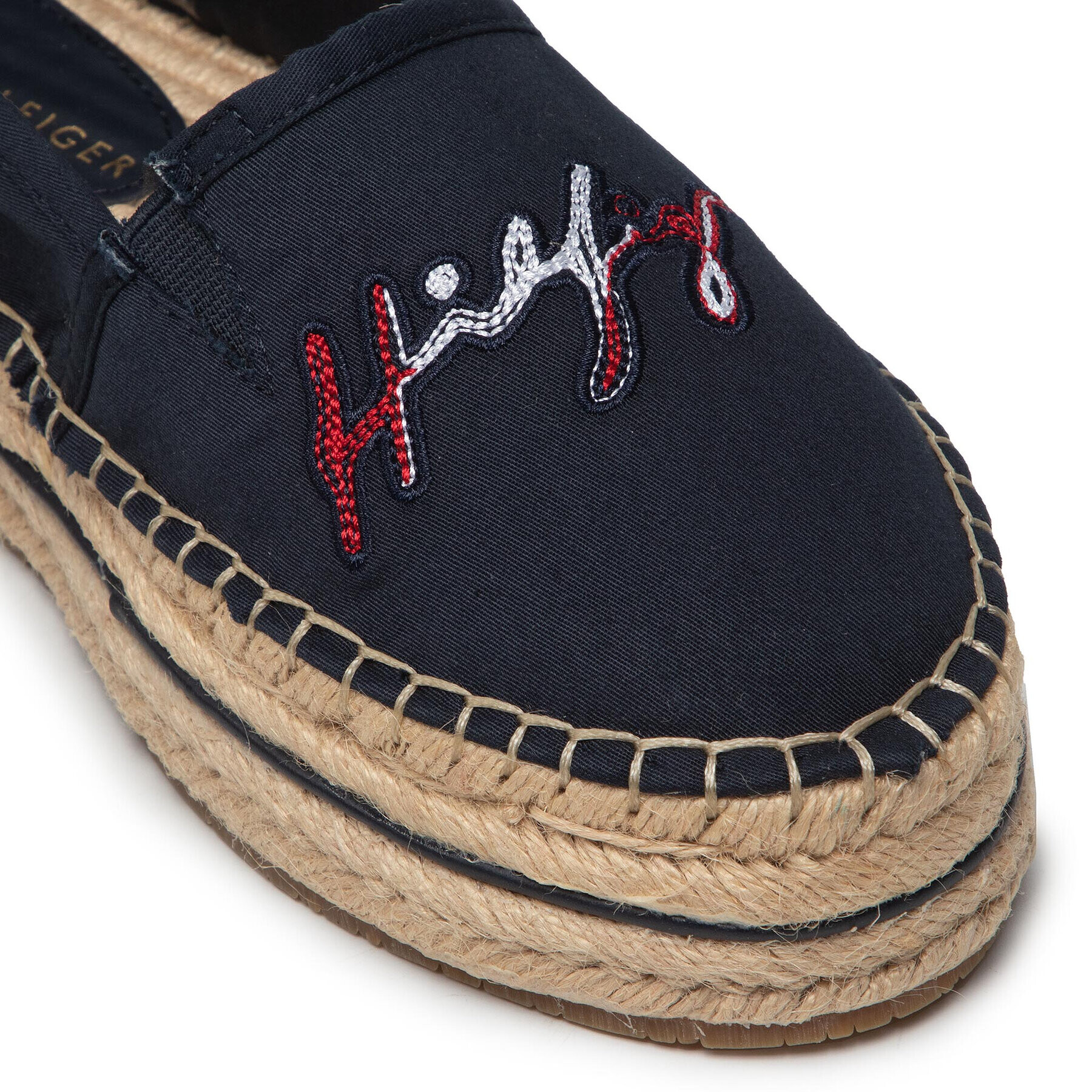 Tommy Hilfiger Espadrilky Signature Espadrille FW0FW06483 Tmavomodrá - Pepit.sk