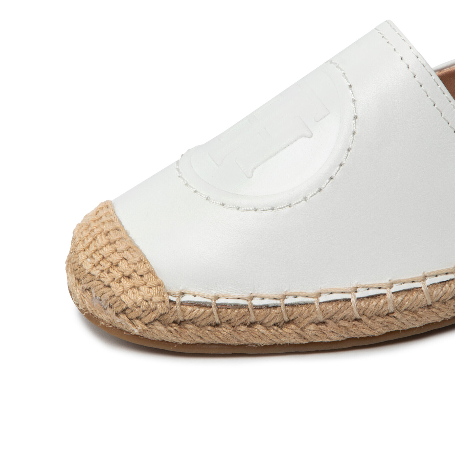 Tommy Hilfiger Espadrilky Th Logo Leather Espadrille FW0FW06168 Biela - Pepit.sk