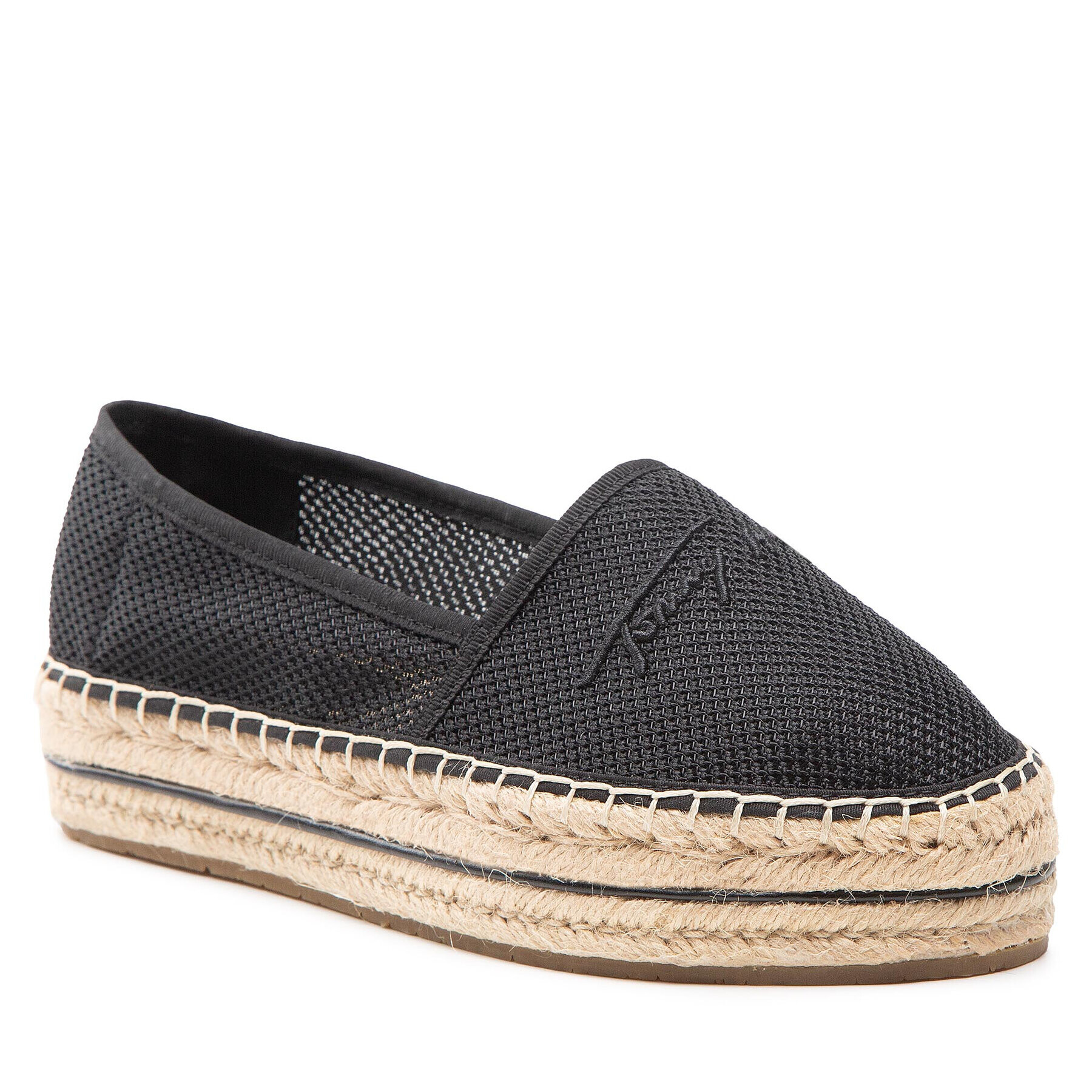 Tommy Hilfiger Espadrilky Th Textured Flatform Espadrille FW0FW06433 Čierna - Pepit.sk