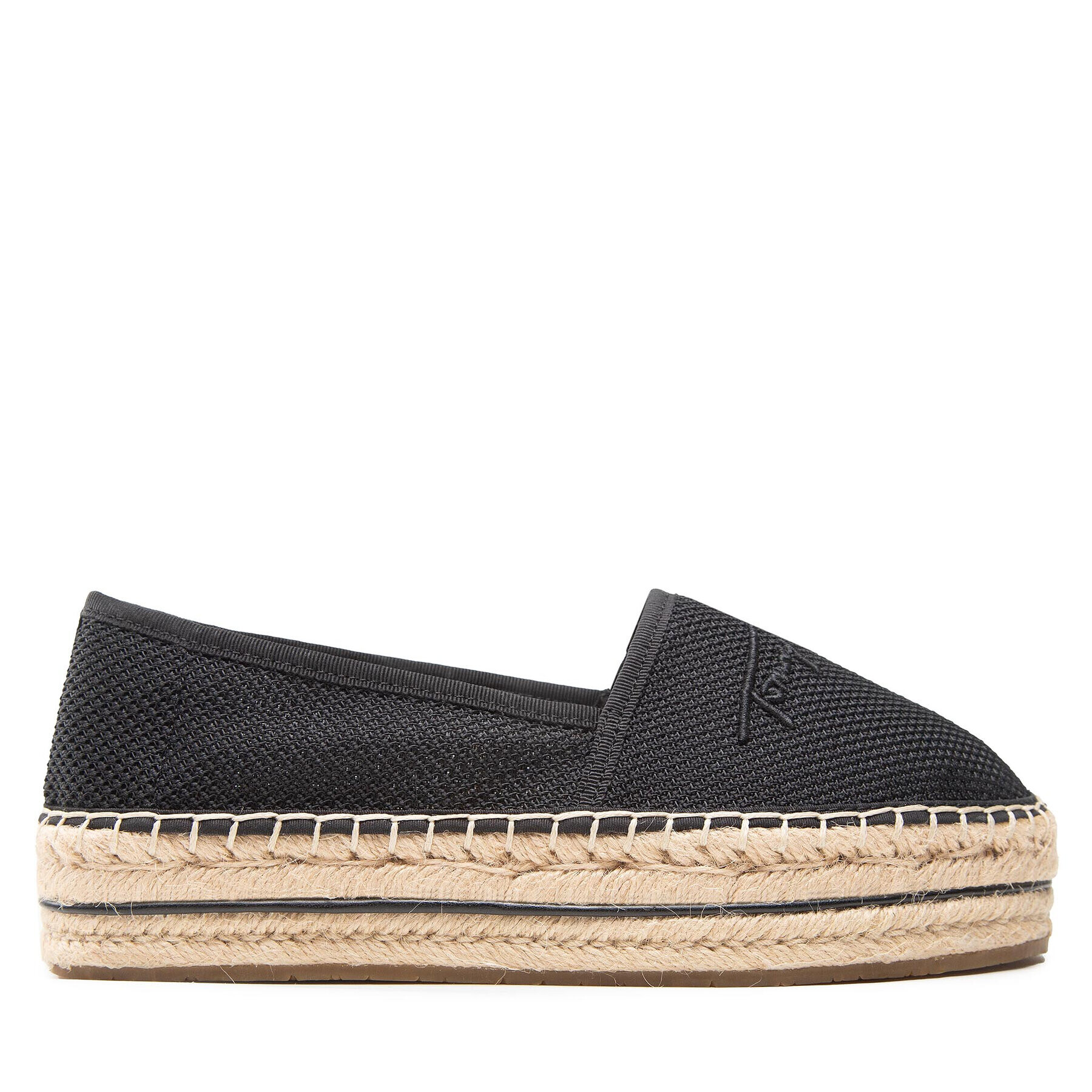 Tommy Hilfiger Espadrilky Th Textured Flatform Espadrille FW0FW06433 Čierna - Pepit.sk