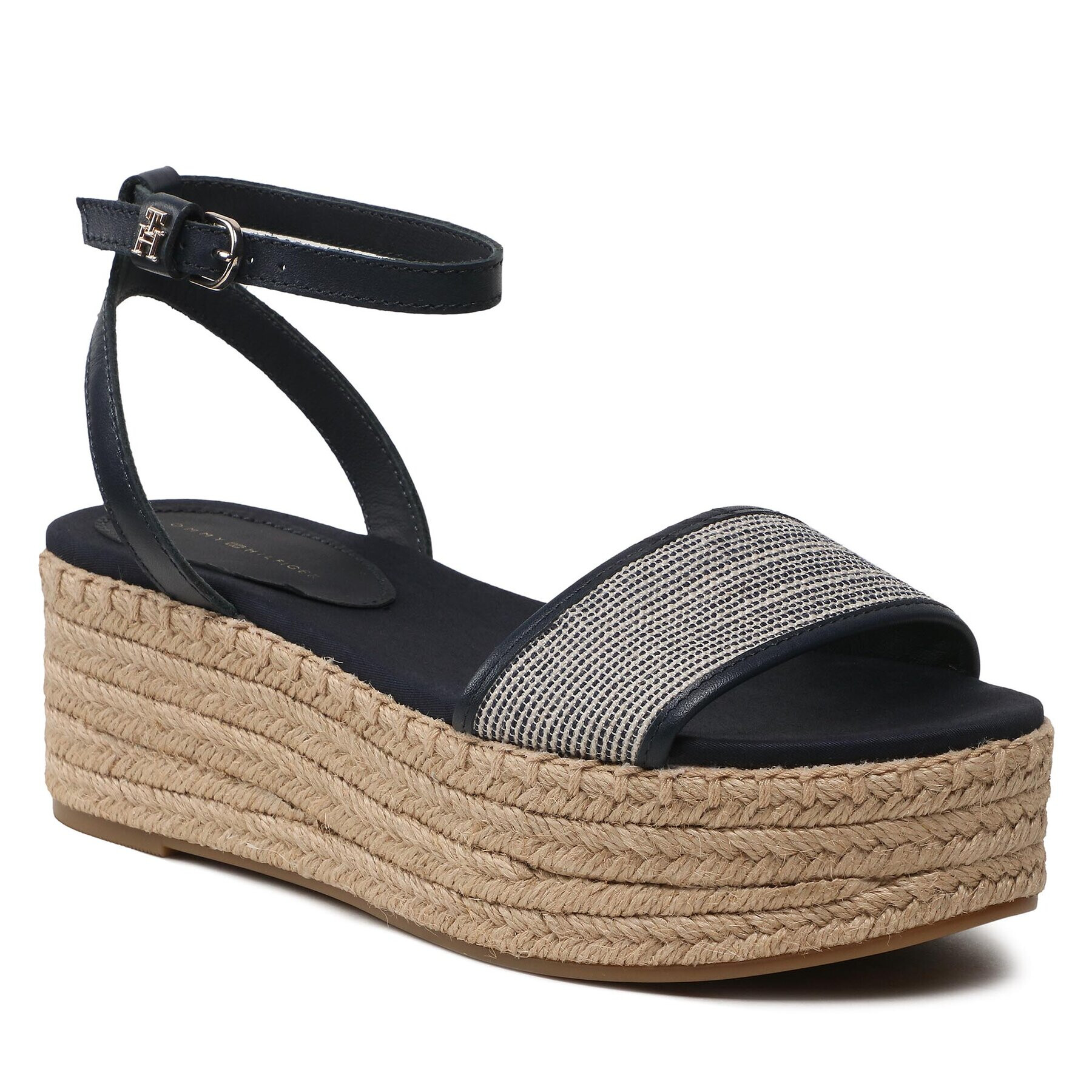 Tommy Hilfiger Espadrilky Th Woven Platform Sandal FW0FW07345 Tmavomodrá - Pepit.sk