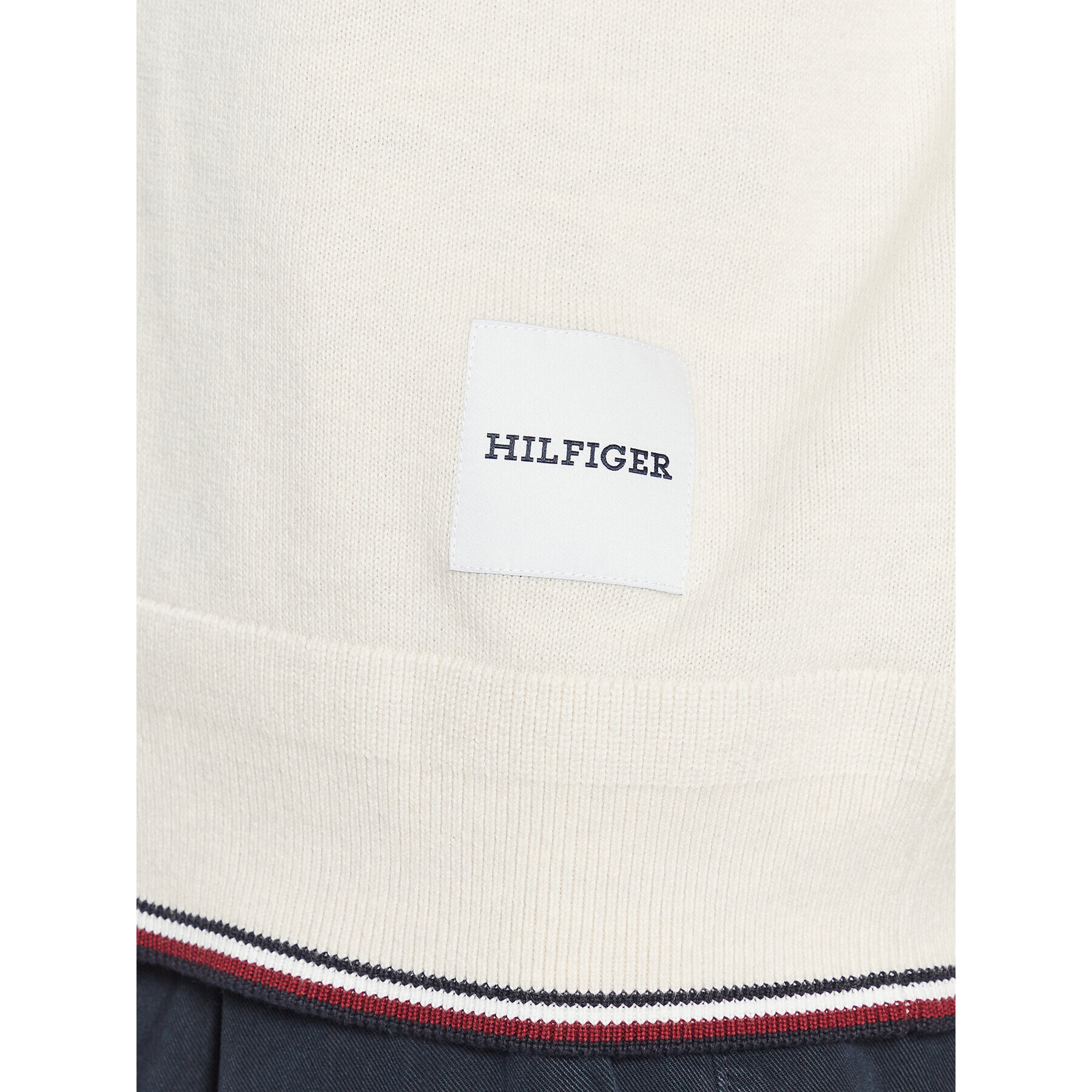 Tommy Hilfiger Kardigán MW0MW32038 Écru Regular Fit - Pepit.sk