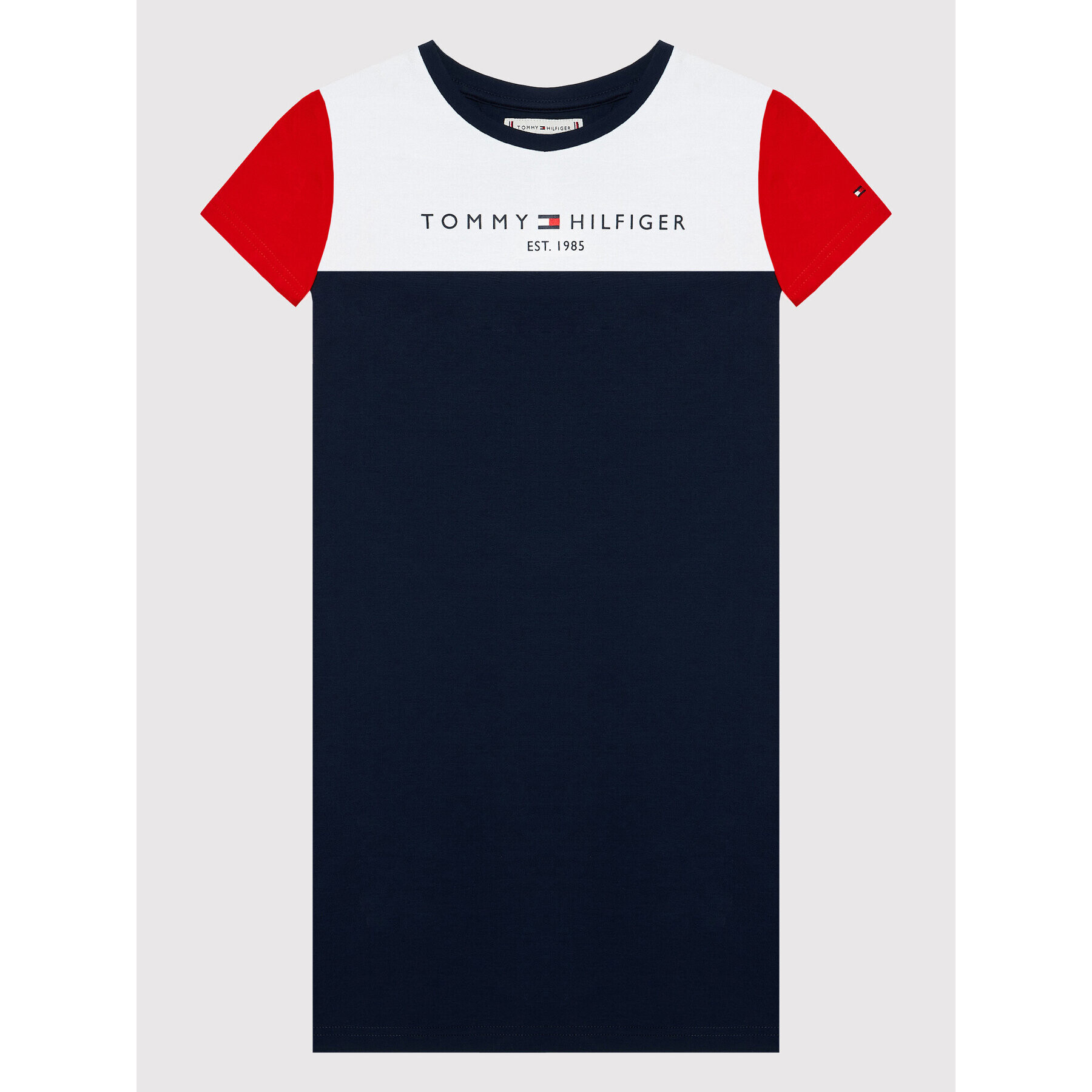 Tommy Hilfiger Každodenné šaty Colourblock KG0KG06036 D Tmavomodrá Regular Fit - Pepit.sk