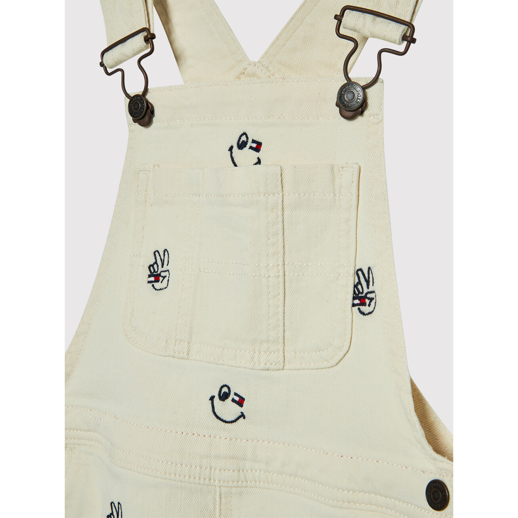 Tommy Hilfiger Každodenné šaty Dungaree Critter KG0KG06231 D Béžová Regular Fit - Pepit.sk