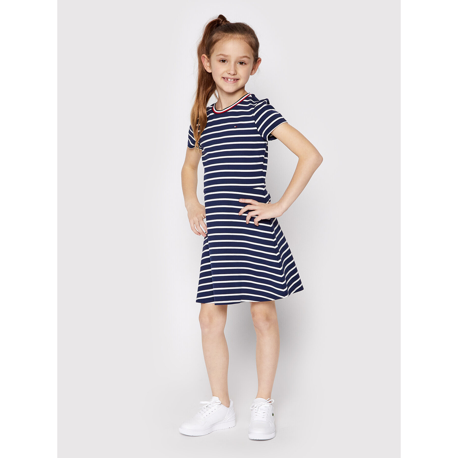 Tommy Hilfiger Každodenné šaty Skater KG0KG06035 M Tmavomodrá Regular Fit - Pepit.sk