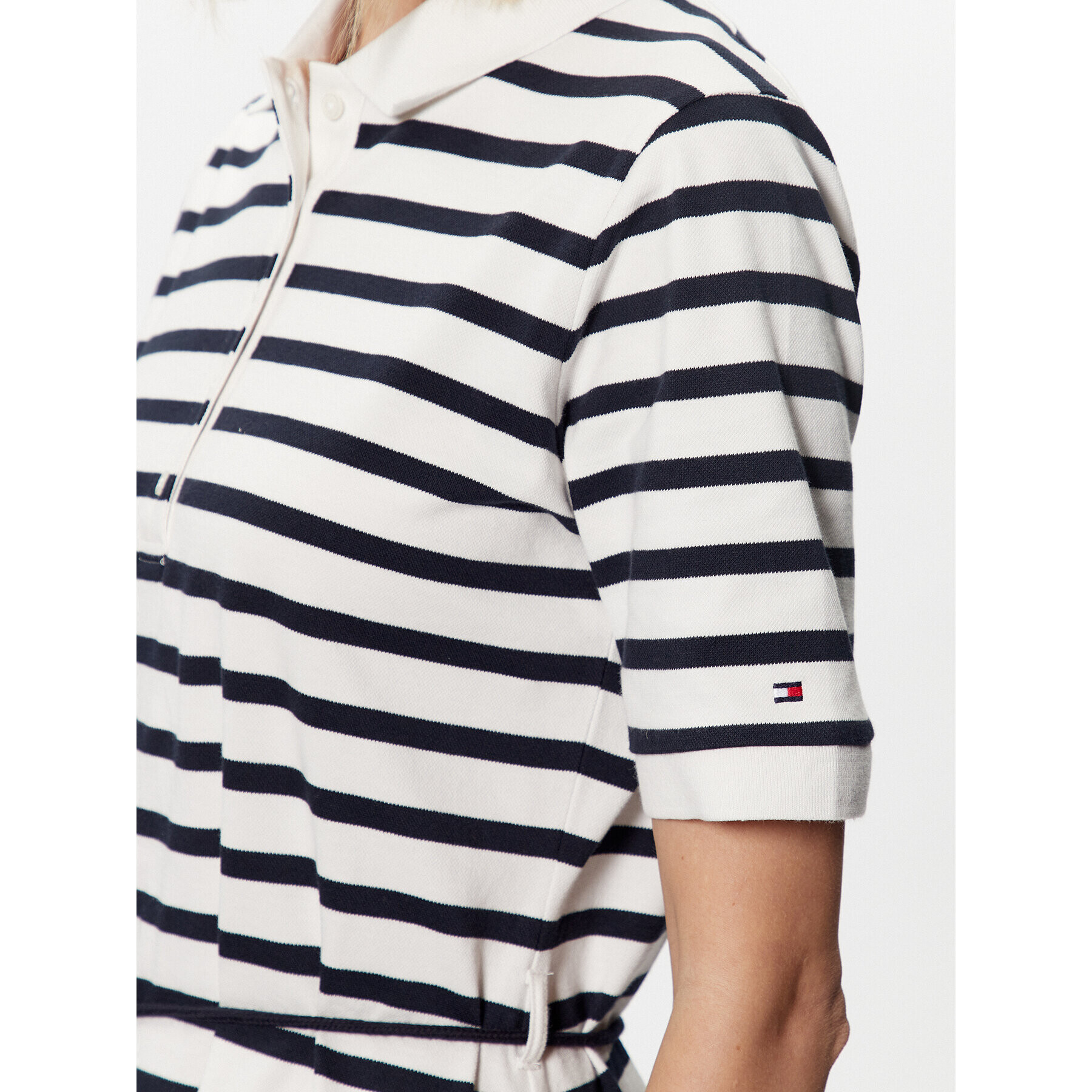 Tommy Hilfiger Každodenné šaty Stripe Polo WW0WW37831 Tmavomodrá Regular Fit - Pepit.sk