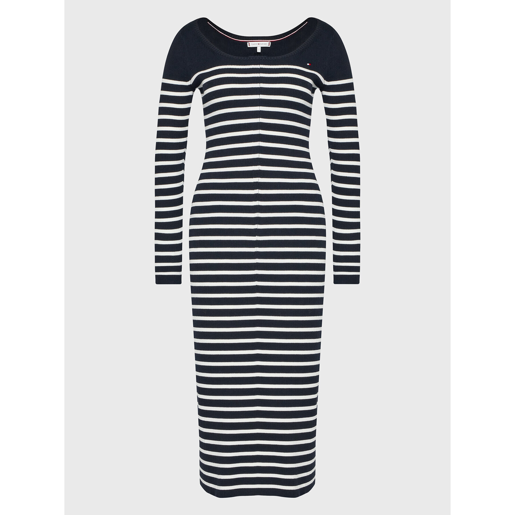 Tommy Hilfiger Každodenné šaty Striped WW0WW35265 Tmavomodrá Slim Fit - Pepit.sk