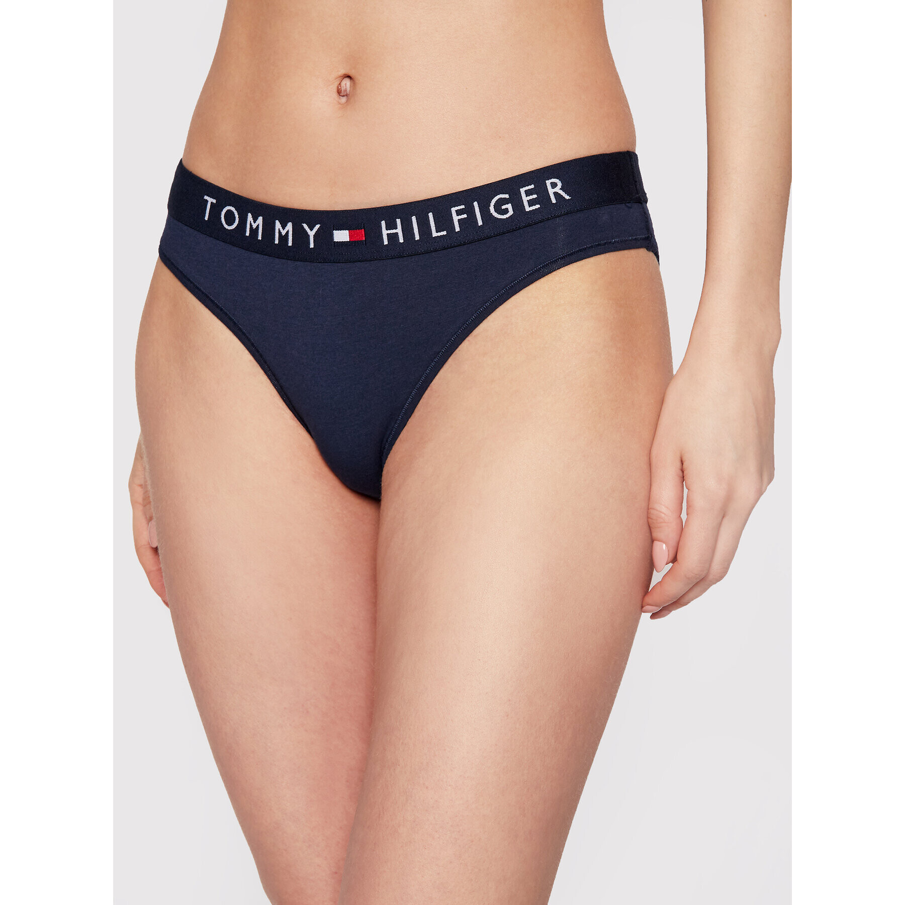 Tommy Hilfiger Klasické nohavičky Bikini UW0UW01566 Tmavomodrá - Pepit.sk