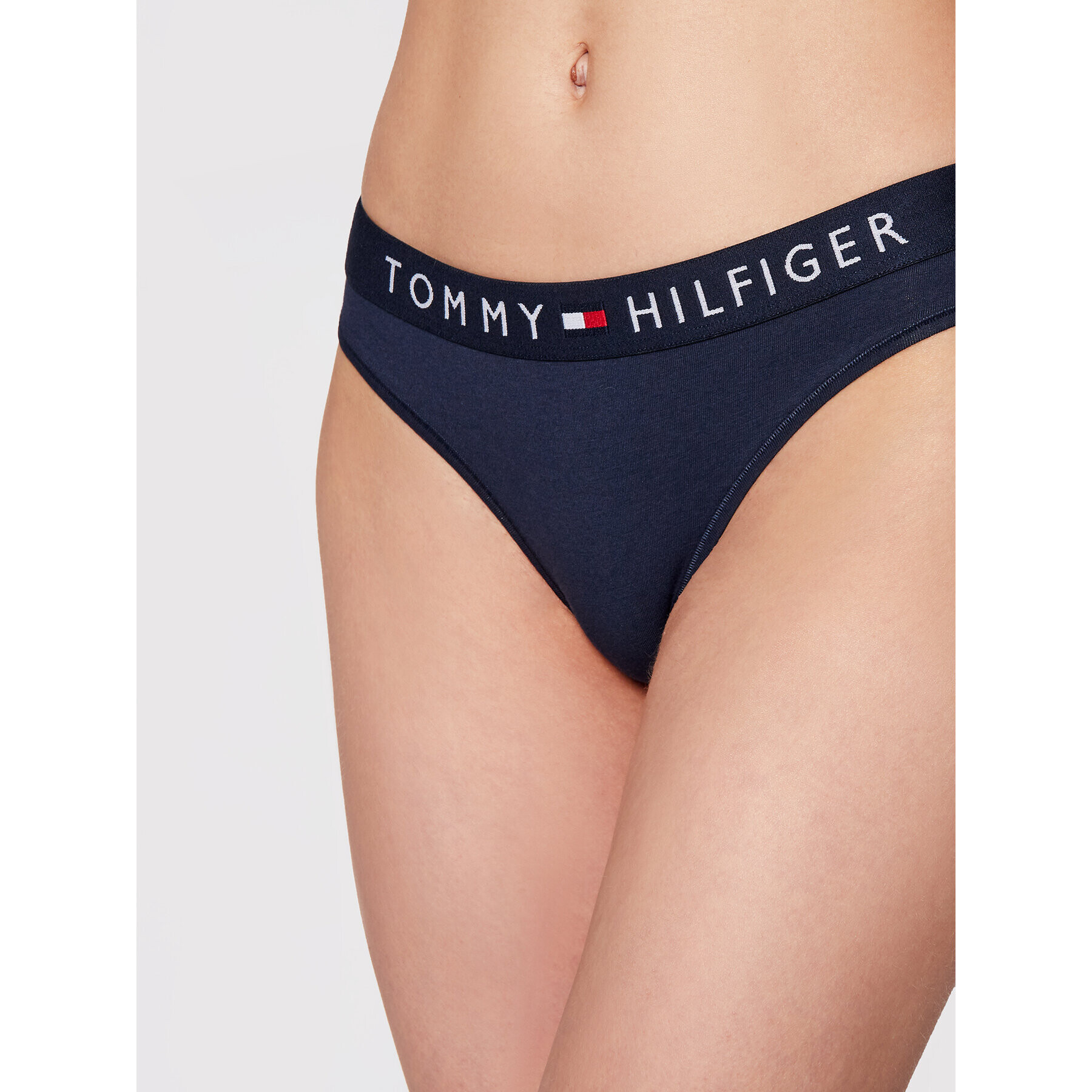 Tommy Hilfiger Klasické nohavičky Bikini UW0UW01566 Tmavomodrá - Pepit.sk