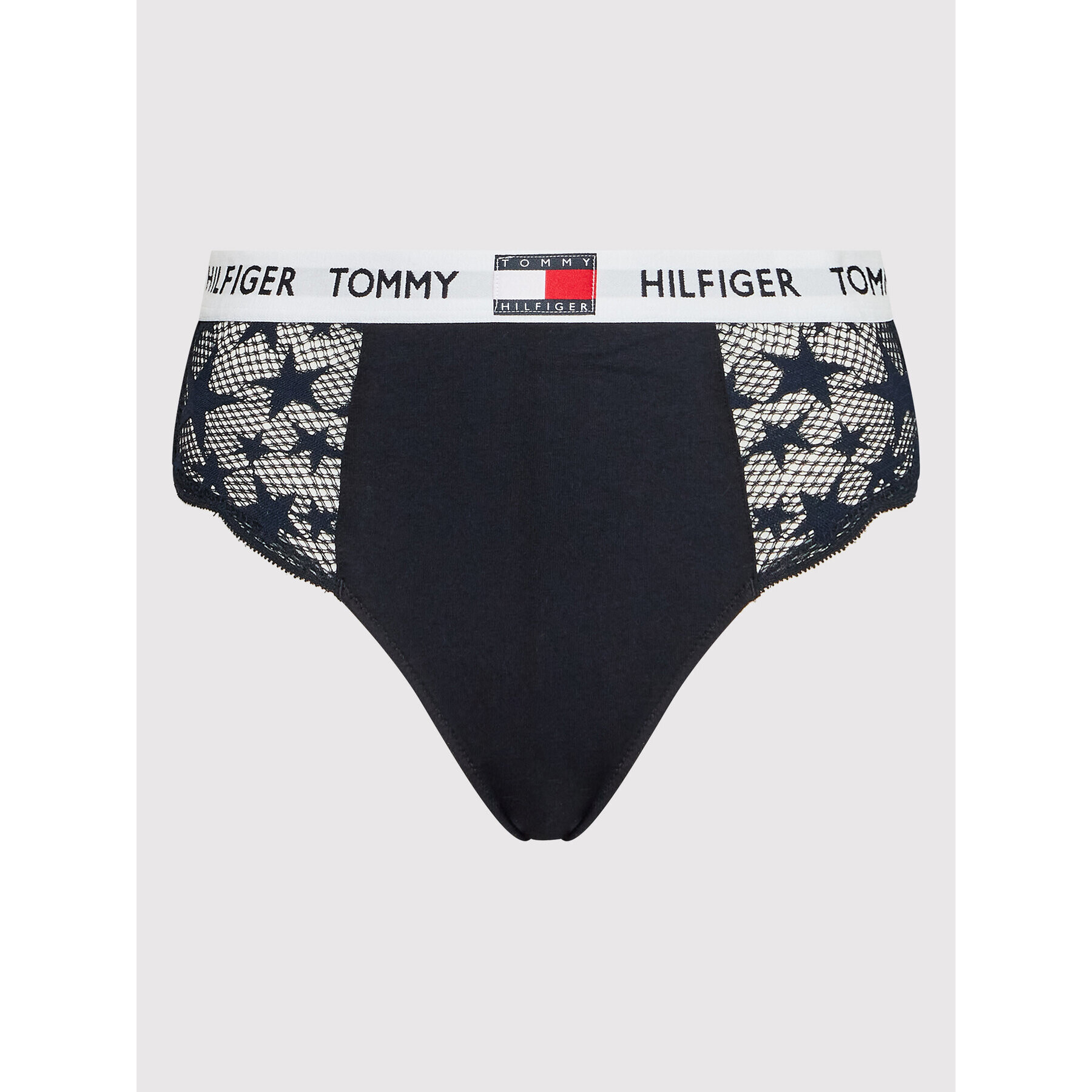 Tommy Hilfiger Klasické nohavičky s vysokým pásom UW0UW03532 Tmavomodrá - Pepit.sk