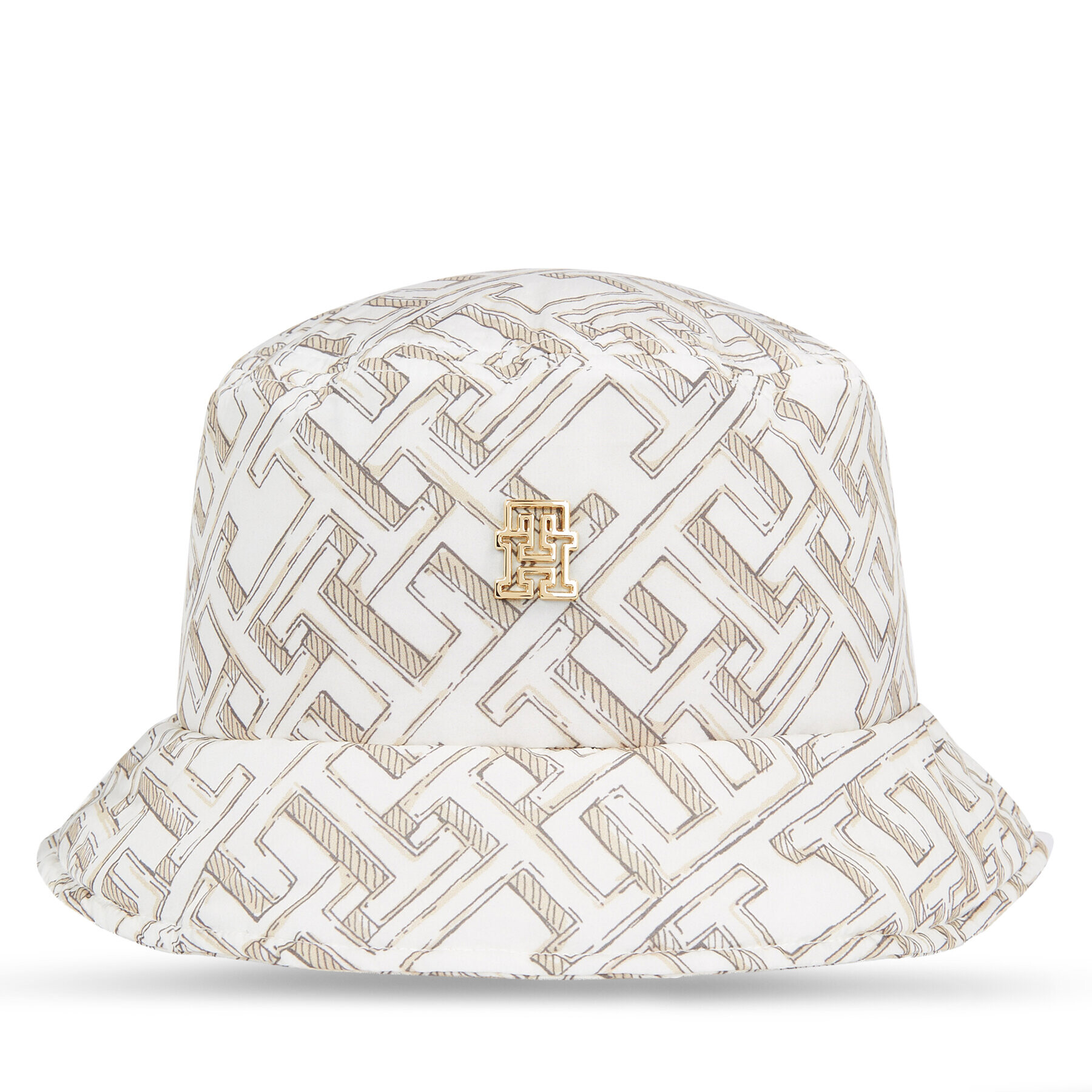 Tommy Hilfiger Klobúk Monogram All Over Bucket Hat AW0AW15296 Béžová - Pepit.sk